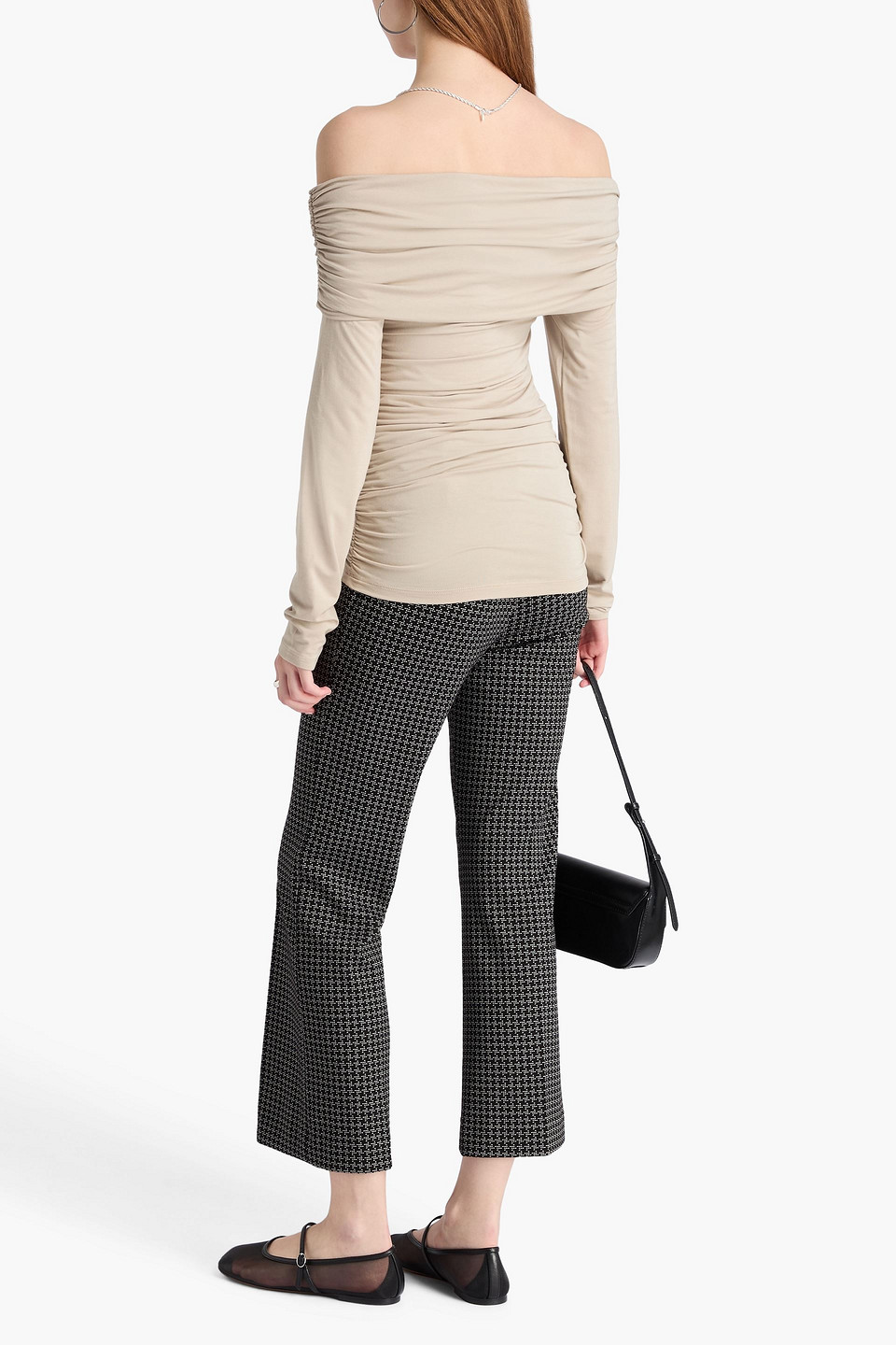 Rag & Bone Luca Off-the-shoulder Stretch-modal Jersey Top In Nude