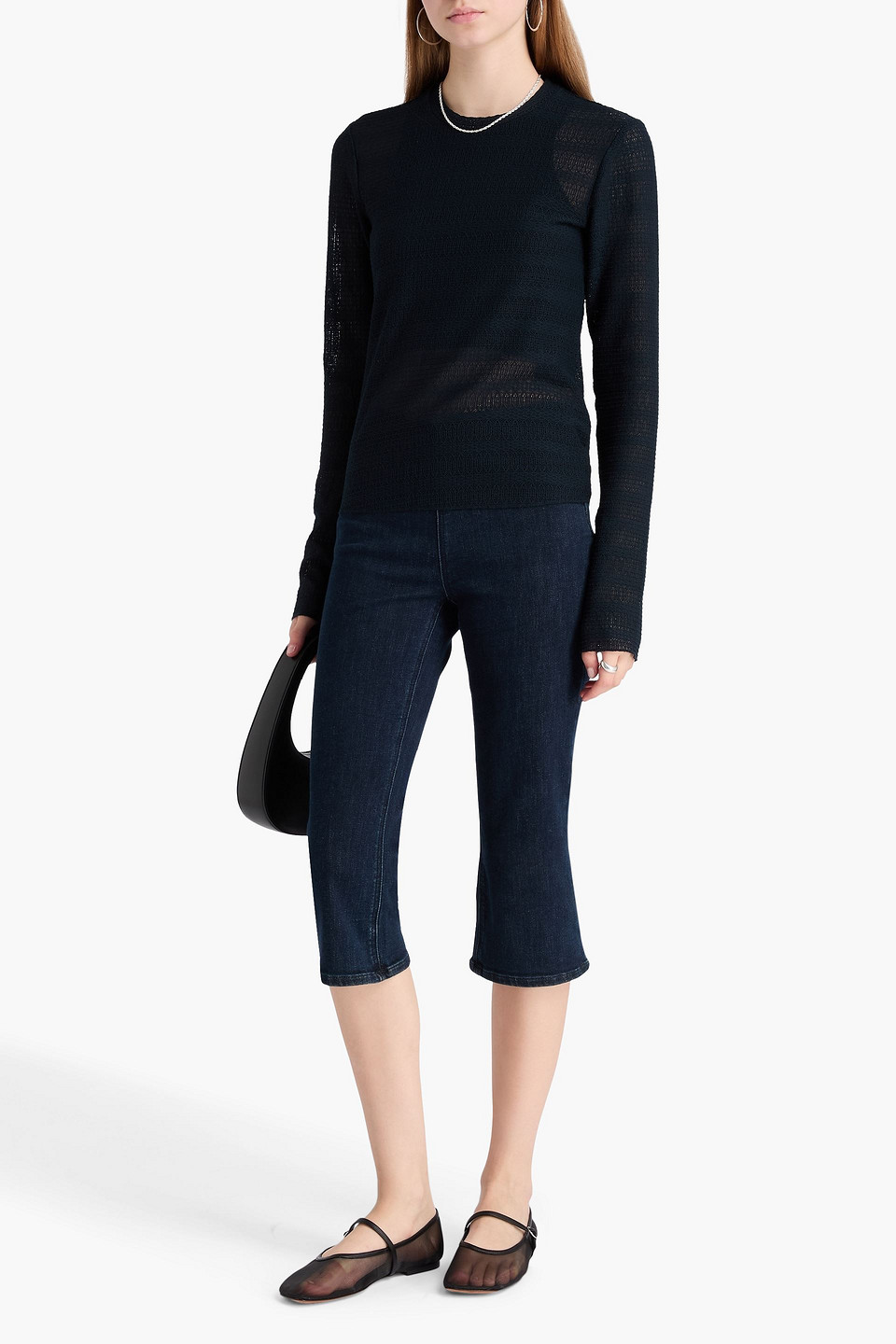  Rag & Bone - Julia Crochet Top - Blue - Xxs 