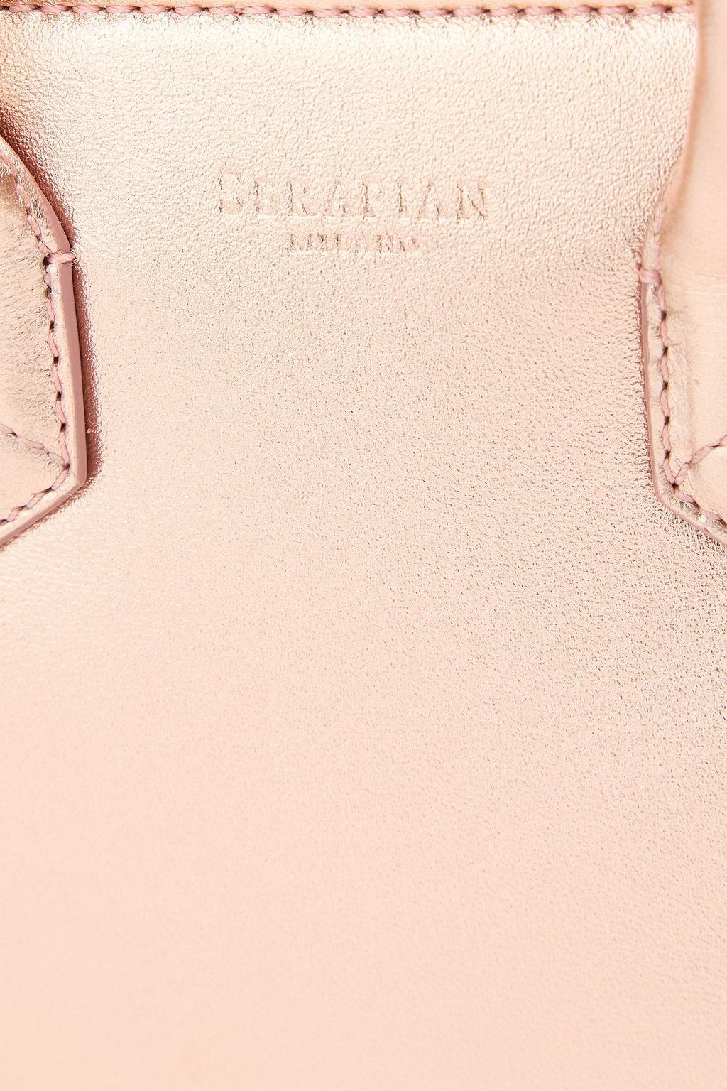 SERAPIAN Meliné mini metallic leather tote