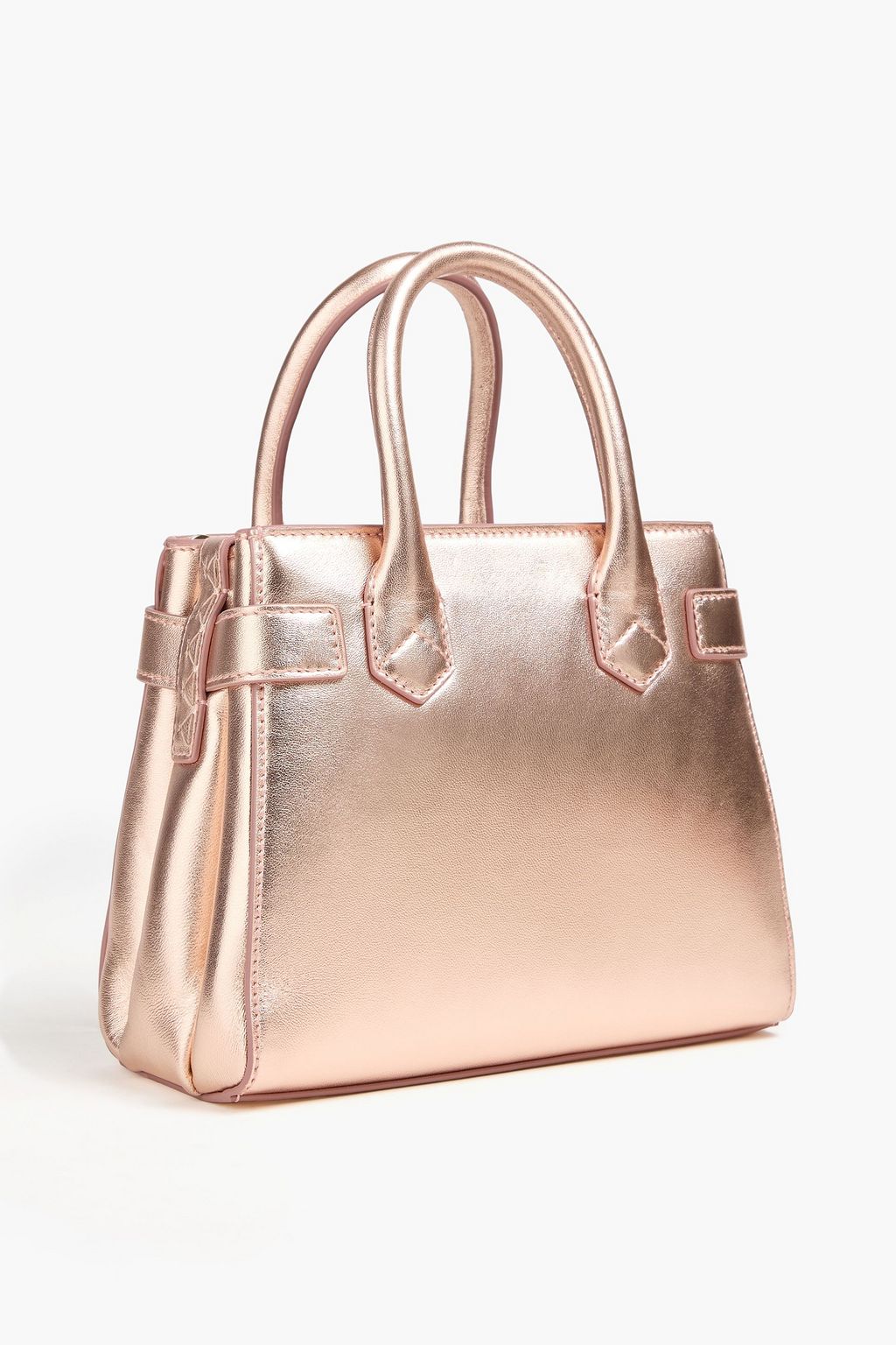 SERAPIAN Meliné mini metallic leather tote