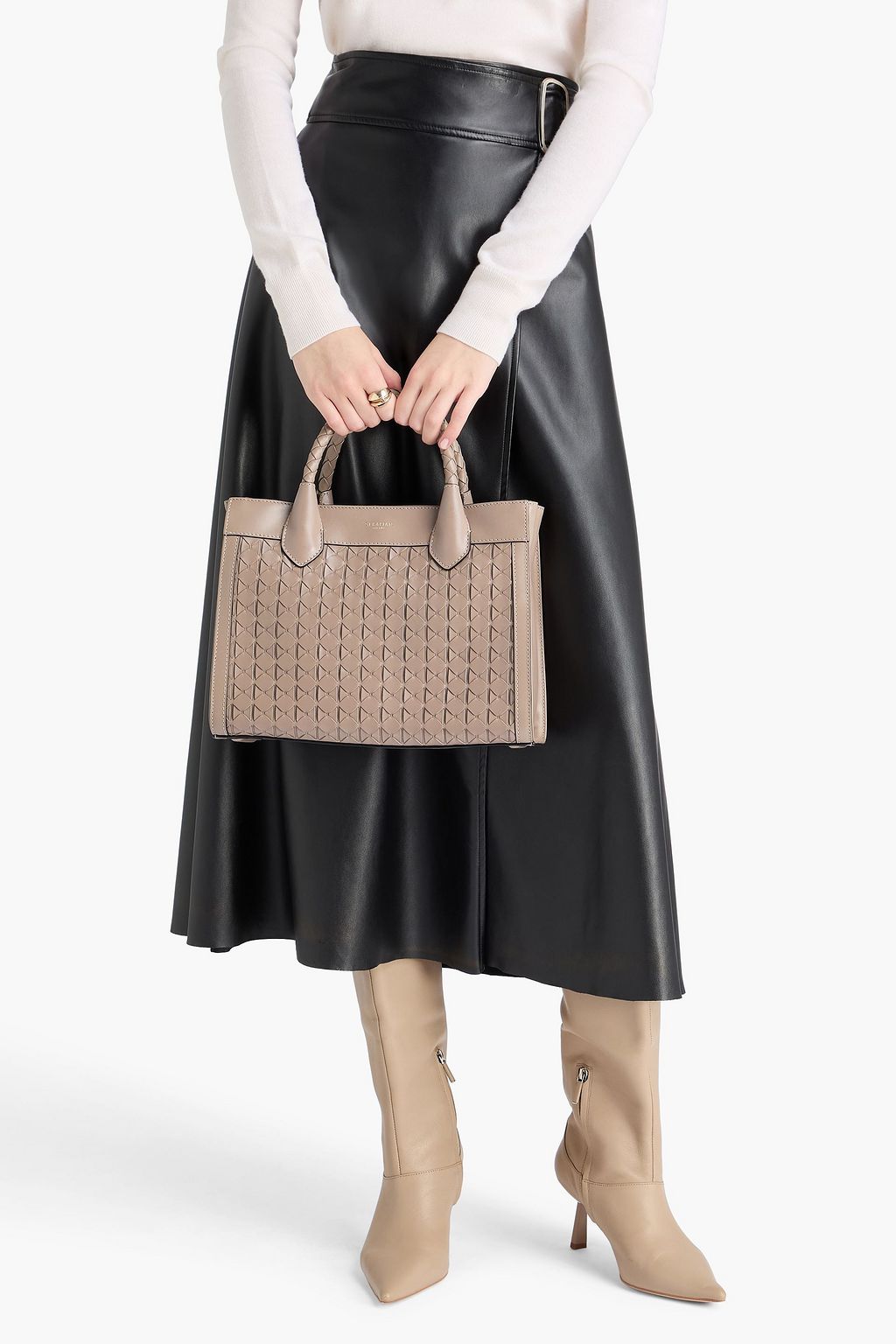 SERAPIAN Lorelei woven leather tote