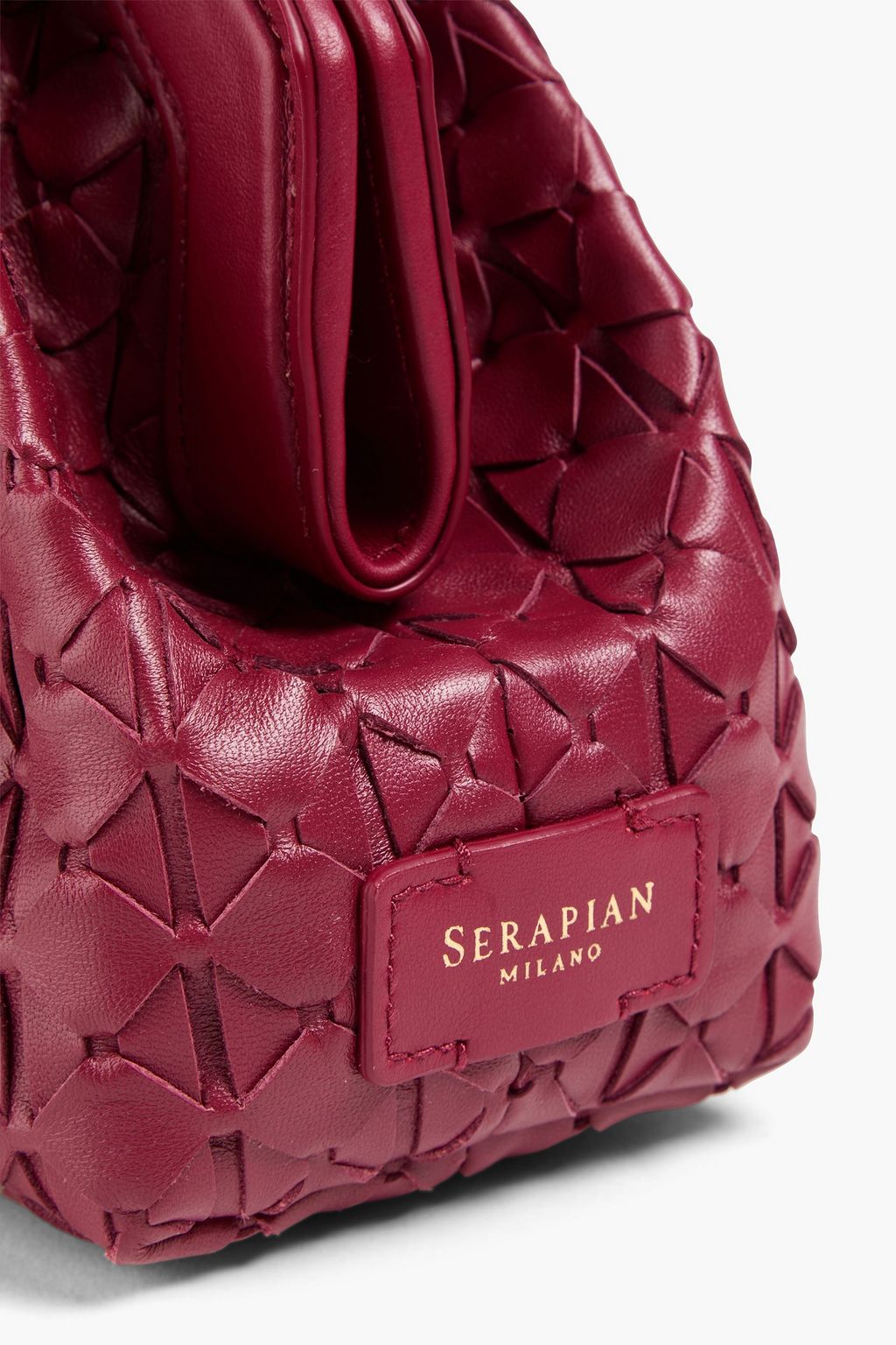SERAPIAN Woven leather clutch