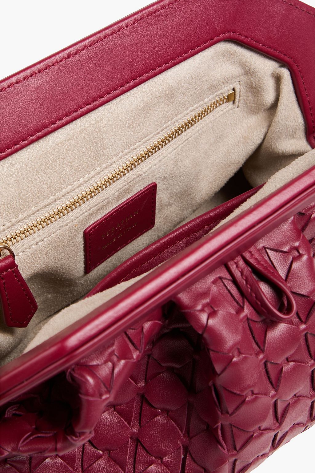 SERAPIAN Woven leather clutch