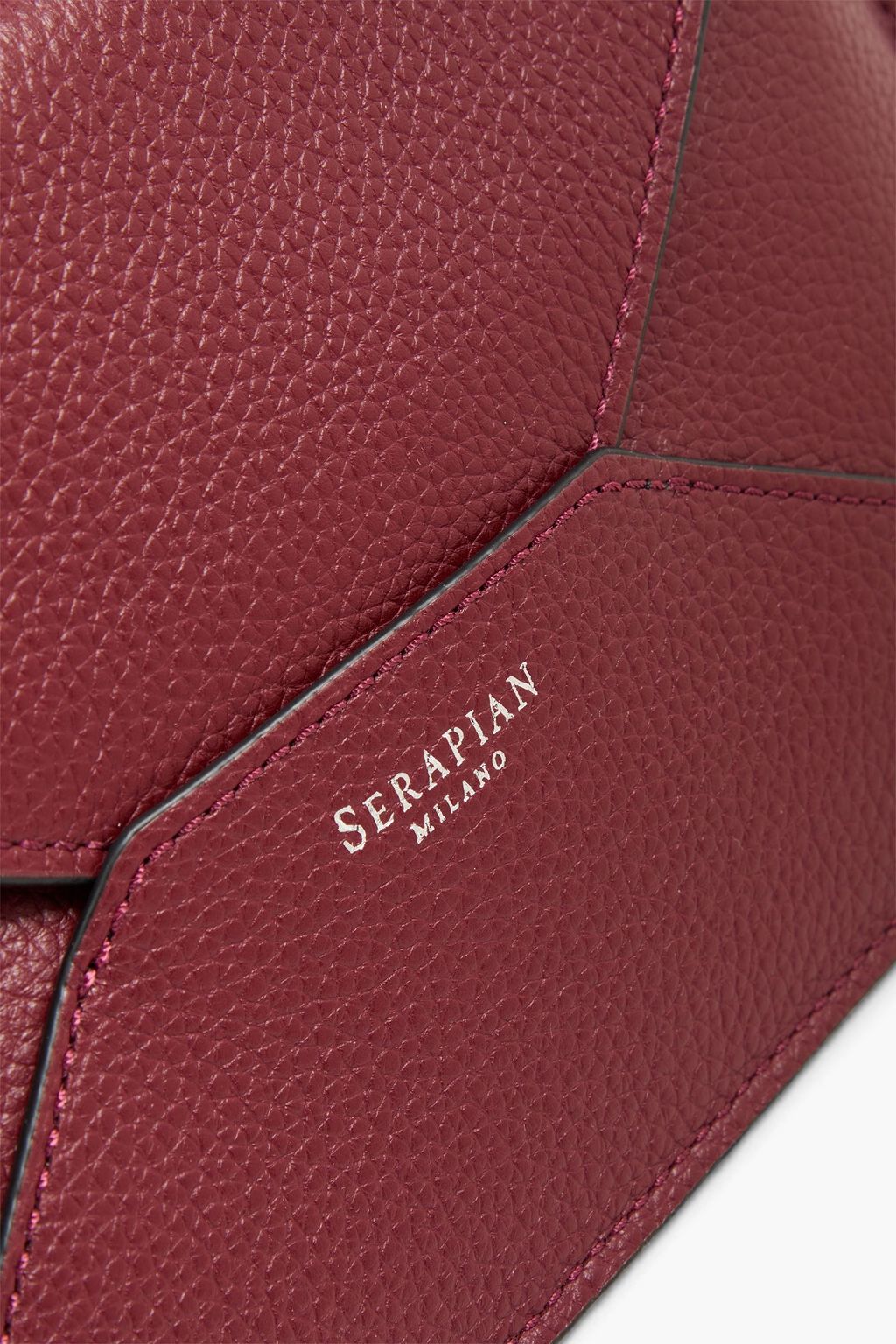 SERAPIAN ぺブル加工レザー ポーチ