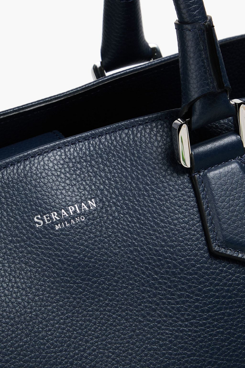 SERAPIAN Luna pebbled-leather tote