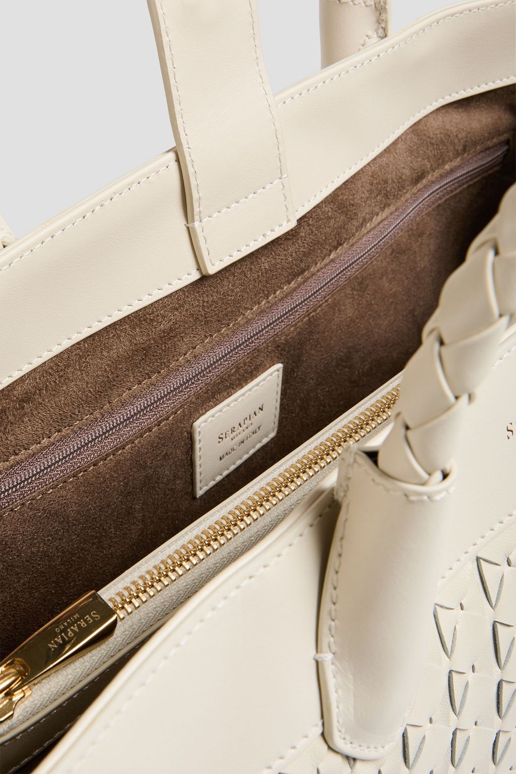 SERAPIAN Lorelei woven leather tote