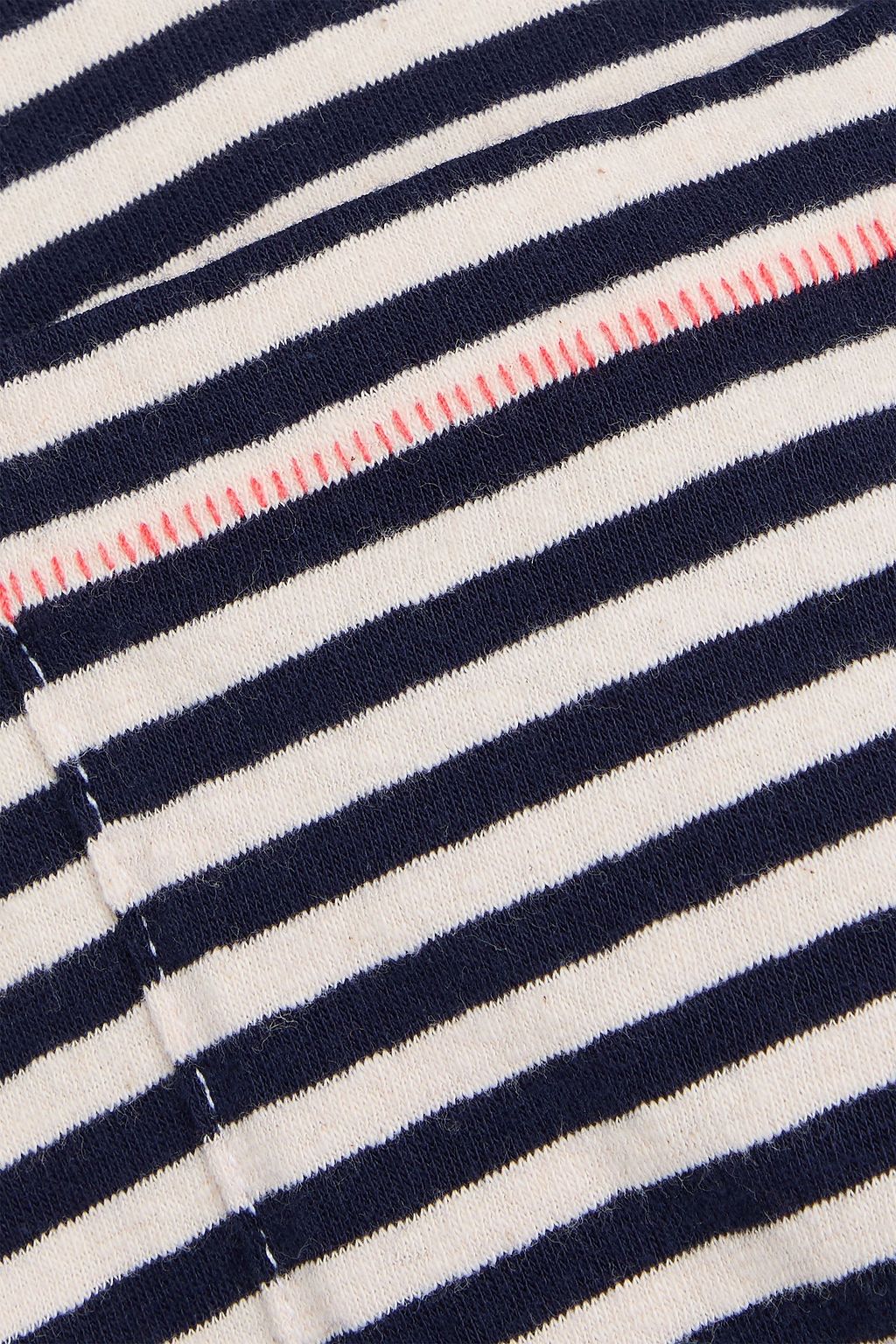 MOTHER Dugout striped cotton-blend jersey top