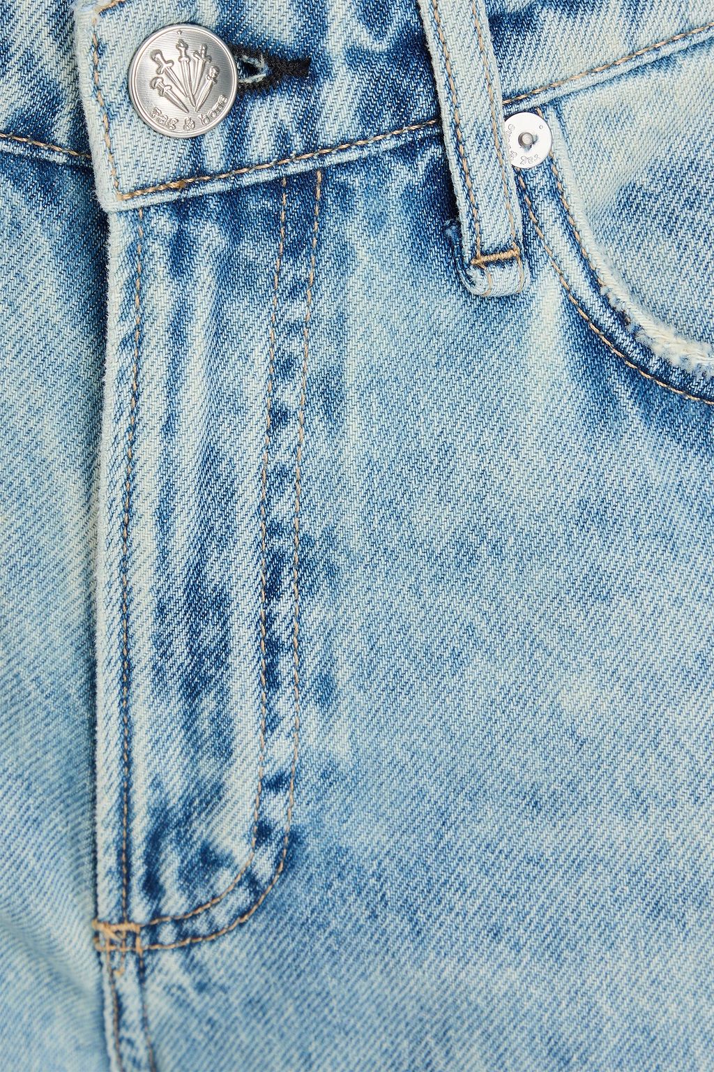 RAG & BONE Logan acid-wash high-rise wide-leg jeans