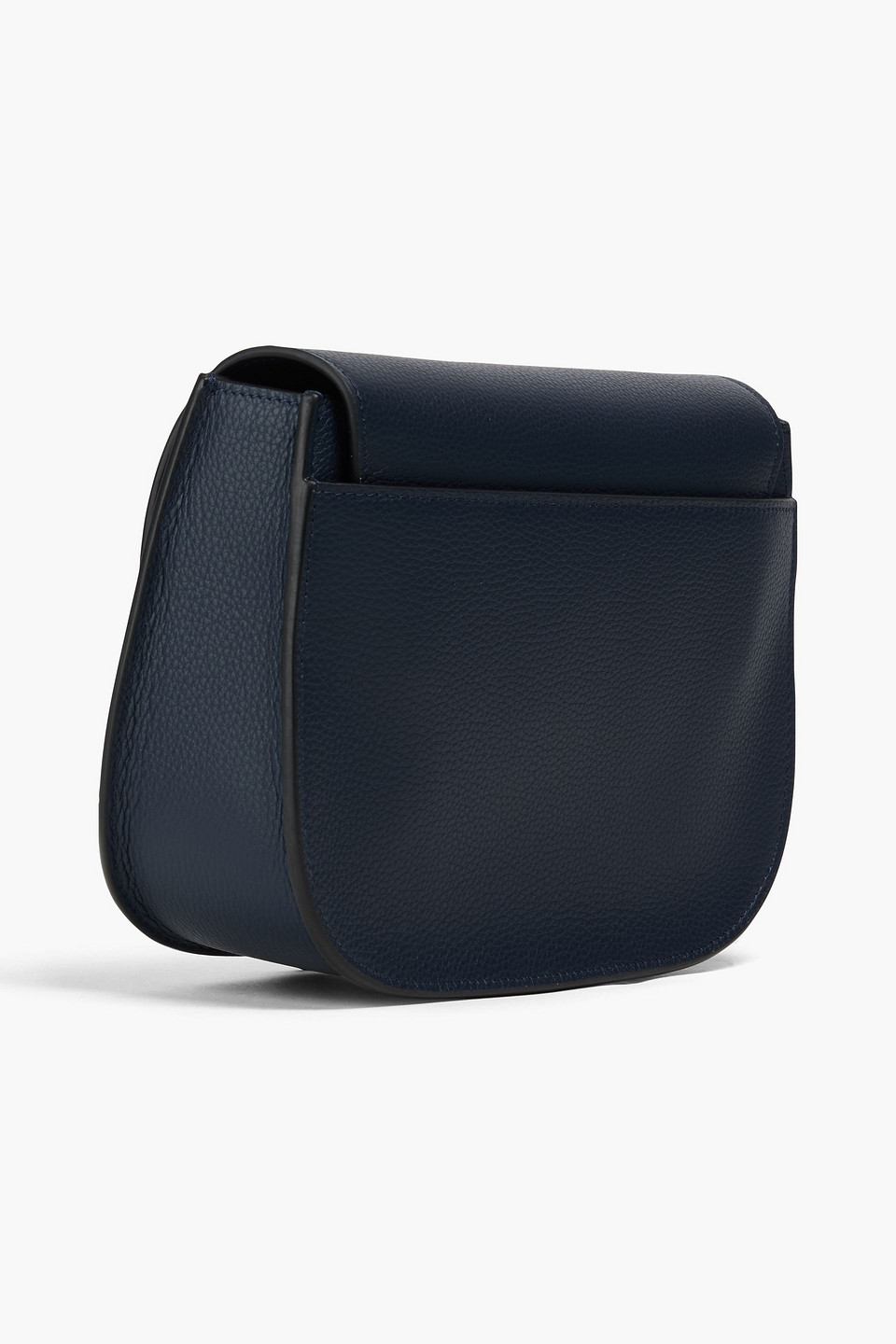 Serapian Luna Pebbled-leather Cross-body Bag In Blue