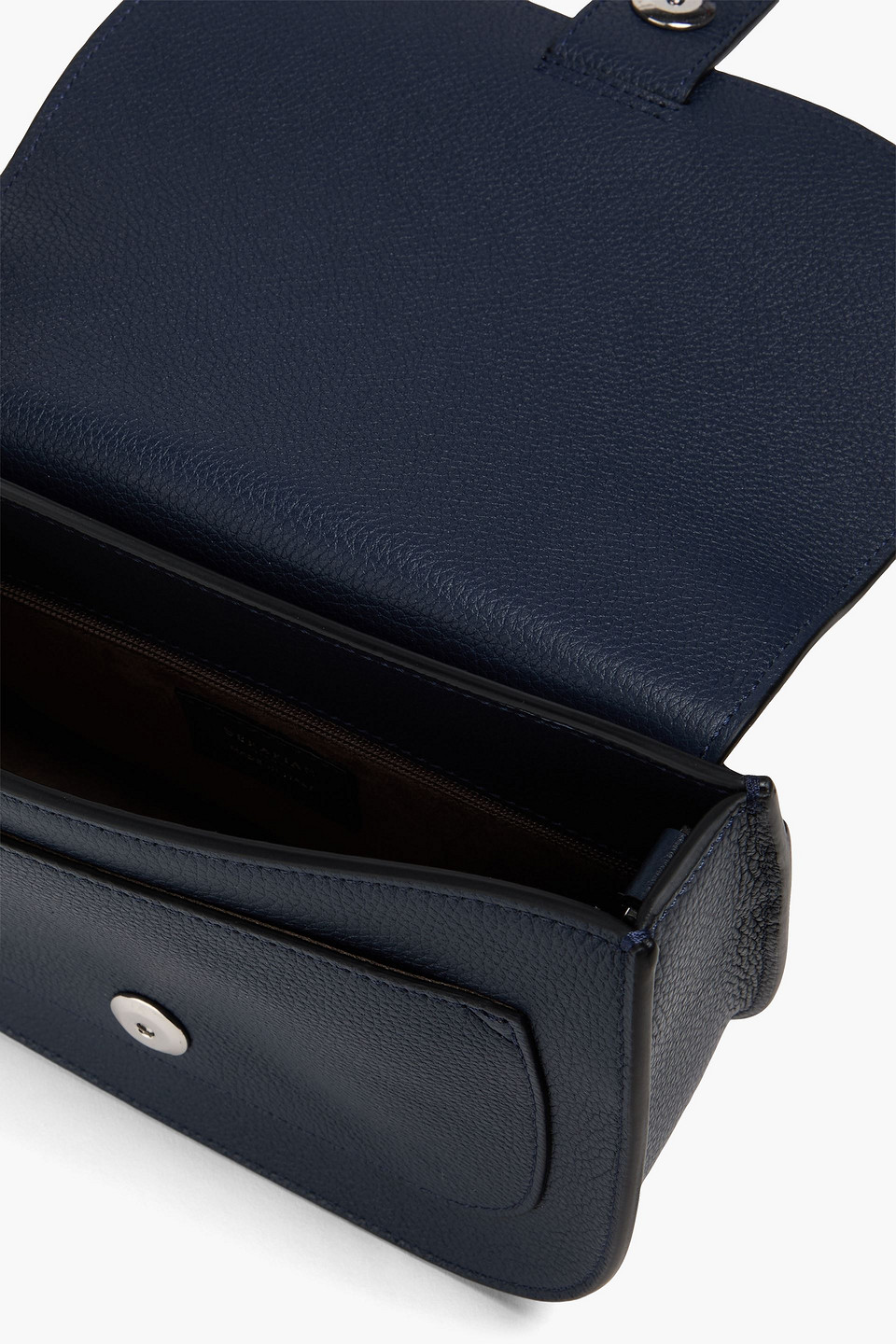 Serapian Luna Pebbled-leather Cross-body Bag In Blue