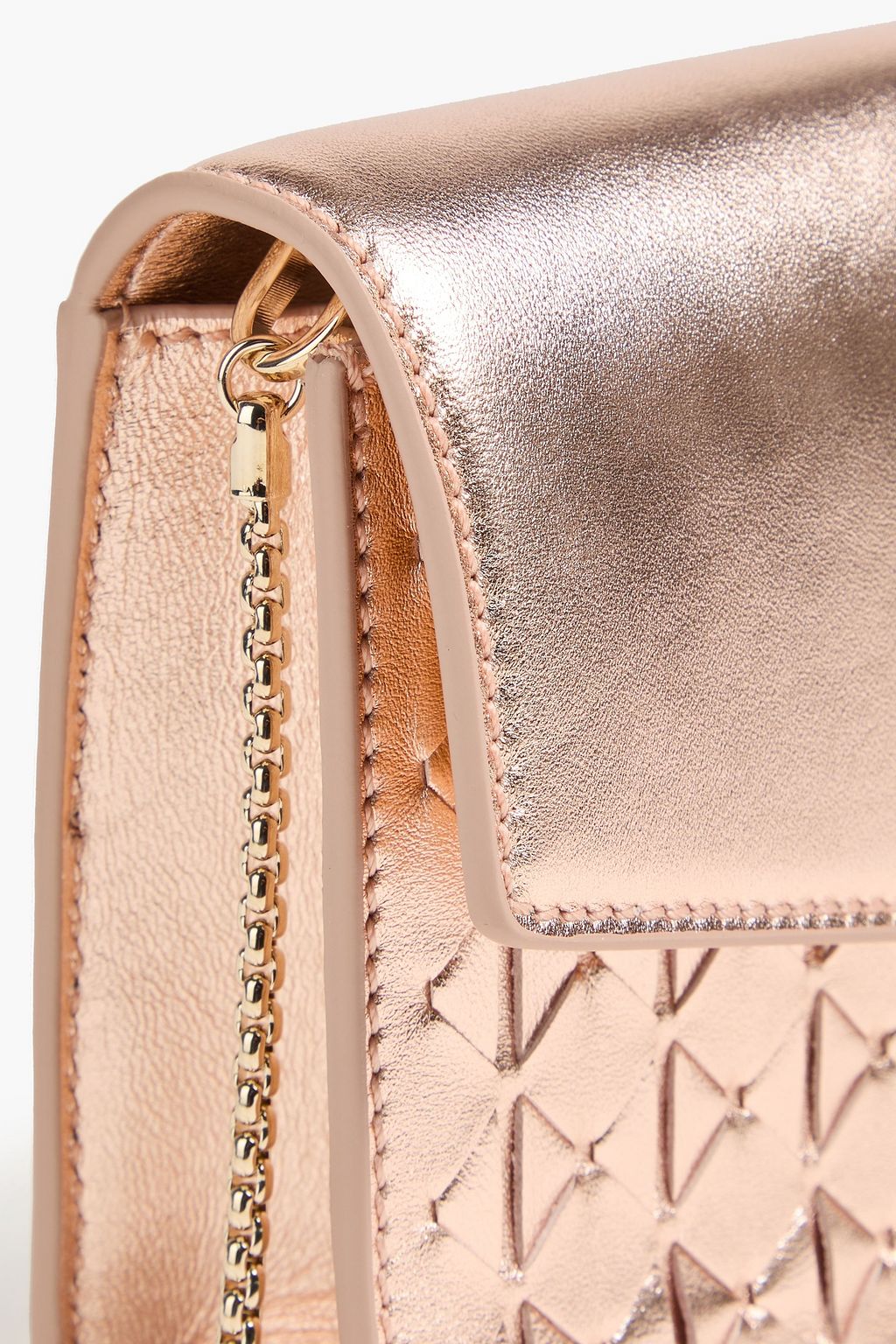 SERAPIAN Woven leather and suede clutch