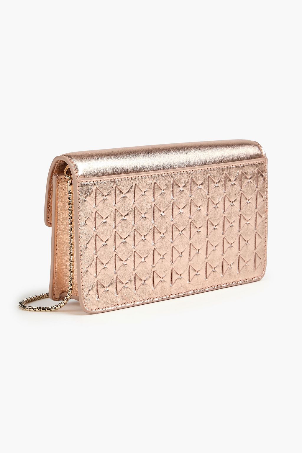 SERAPIAN Woven leather and suede clutch