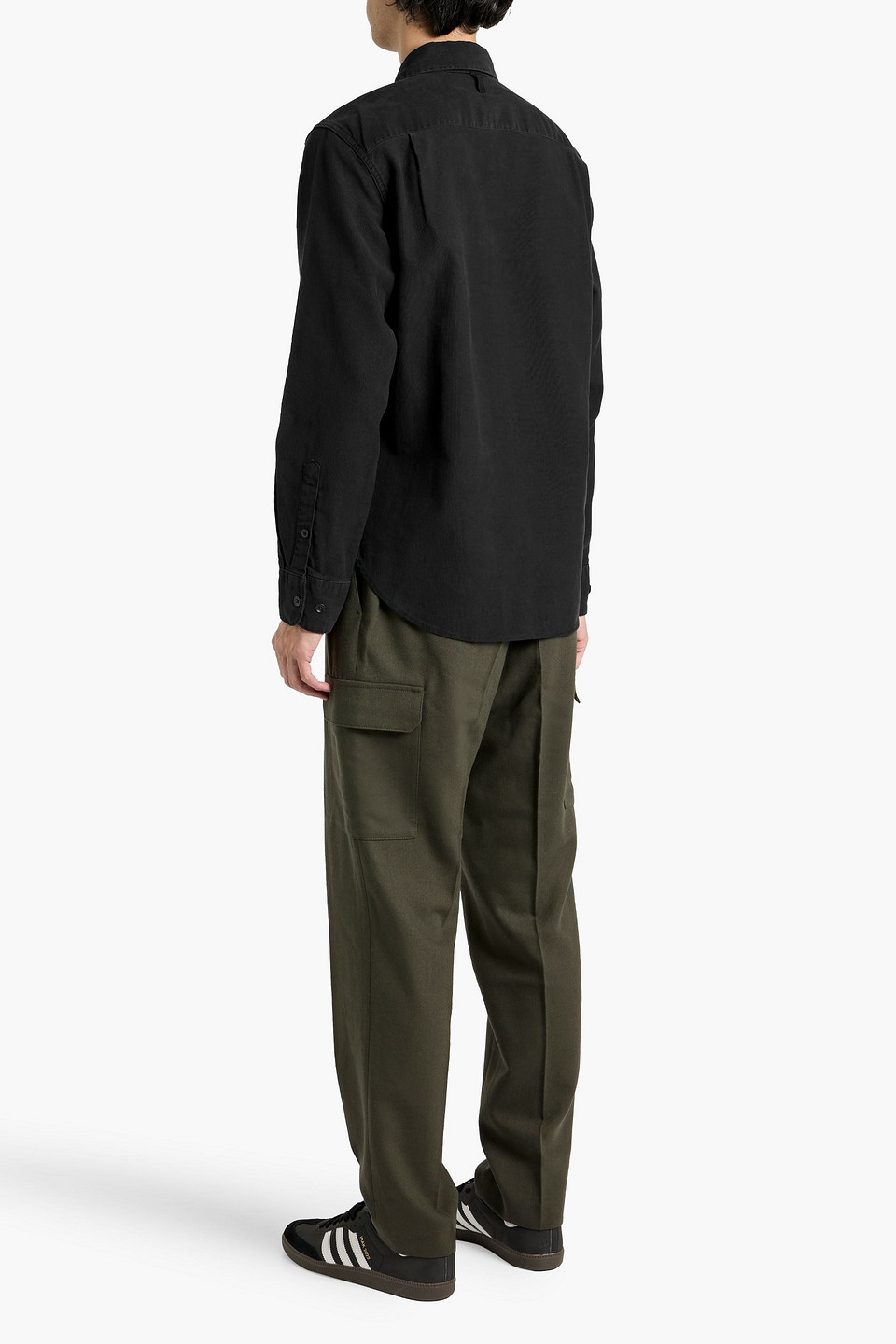 Rag & Bone Finch Denim Button-up Shirt In Black