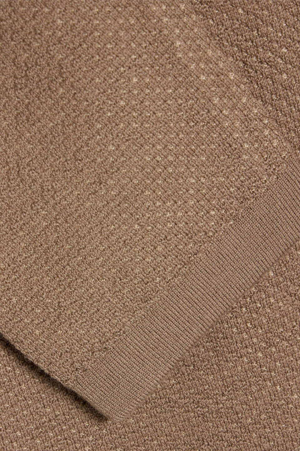 Rag & Bone Bennet Cotton And Wool-blend Piqué Sweater In Brown