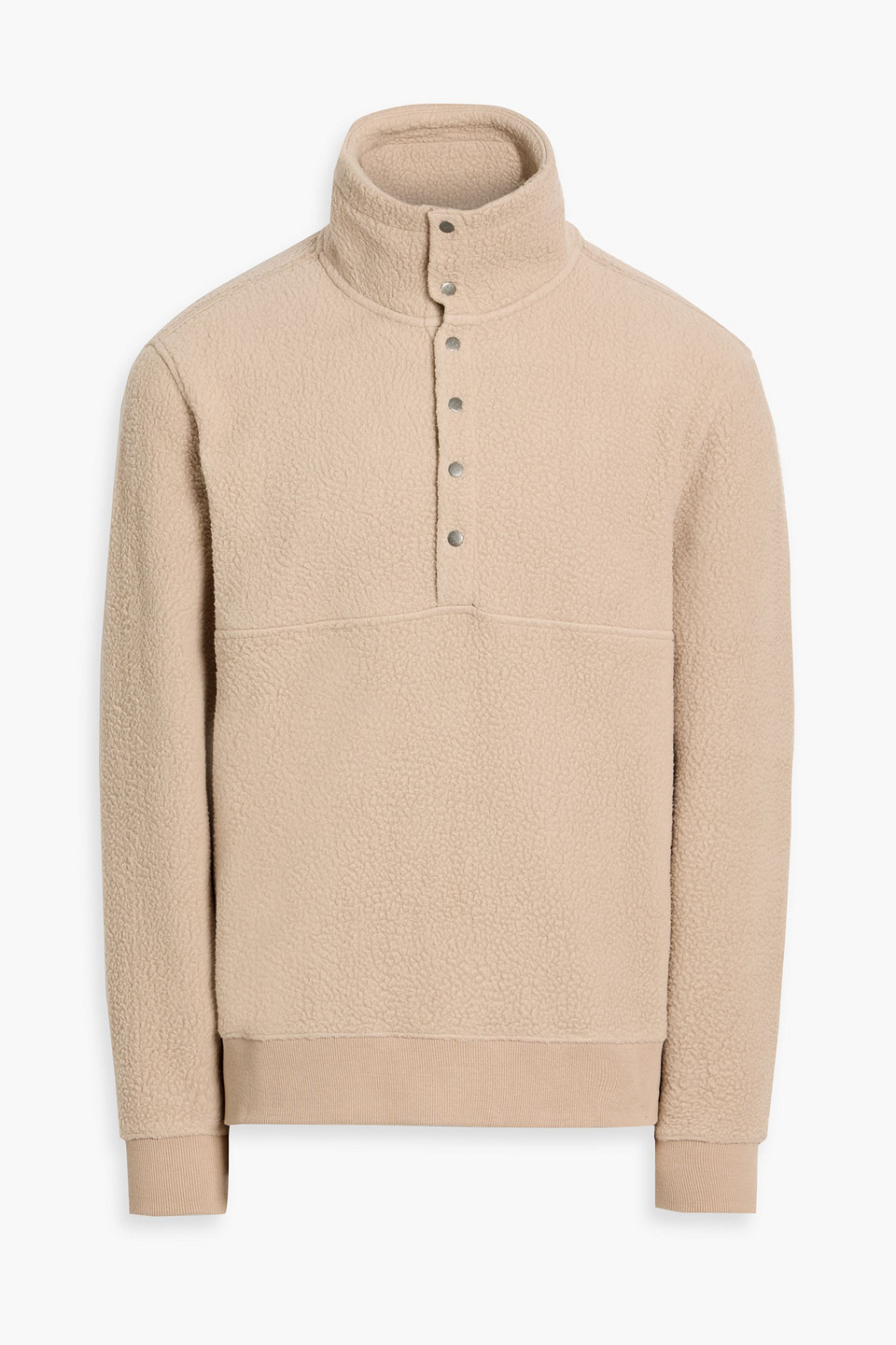 Paige Kolinski Fleece Half-zip Sweatshirt In Sand