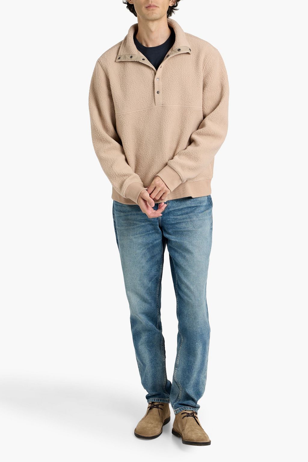 PAIGE Kolinski fleece half-zip sweatshirt