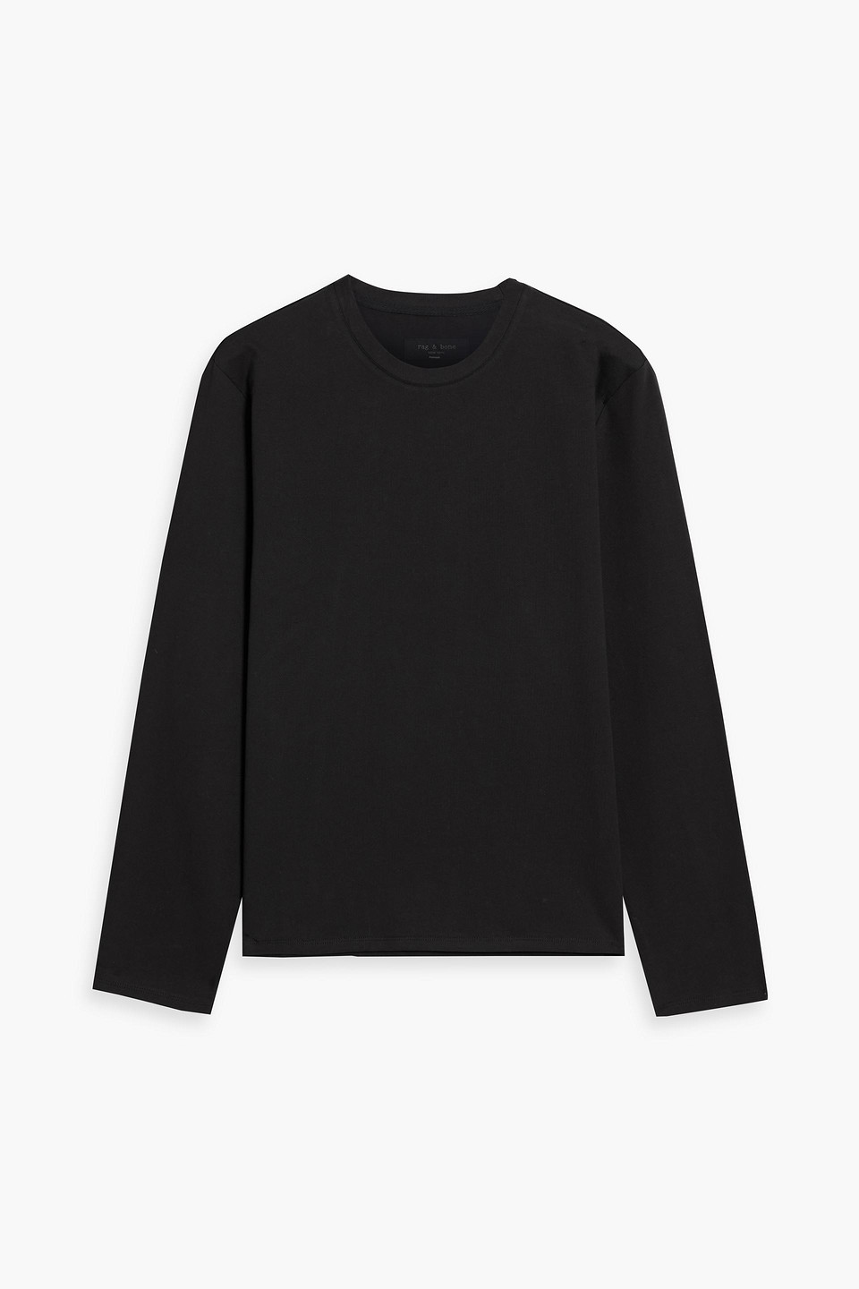Rag & Bone Lewis Cotton-blend Twill T-shirt In Black