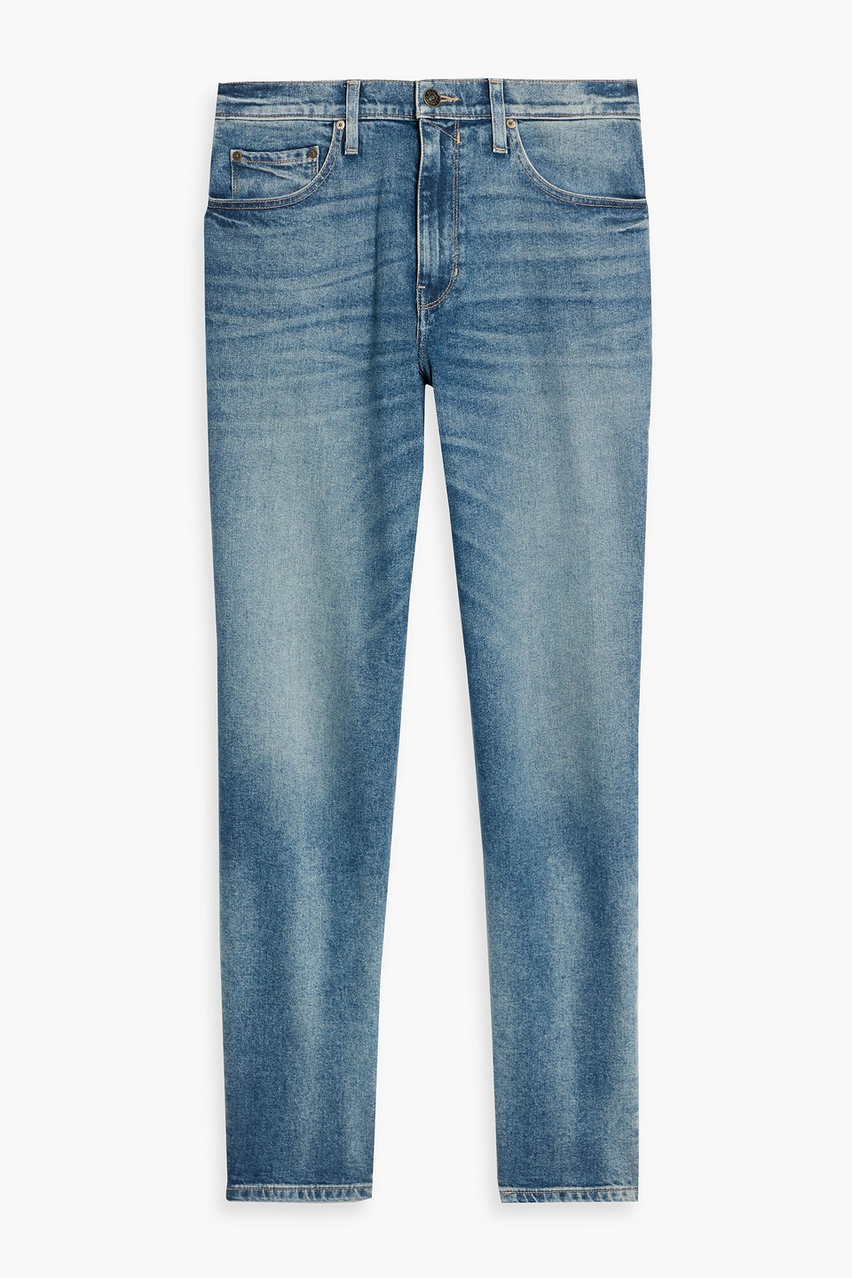Paige Briston Whiskered Denim Jeans In Blue