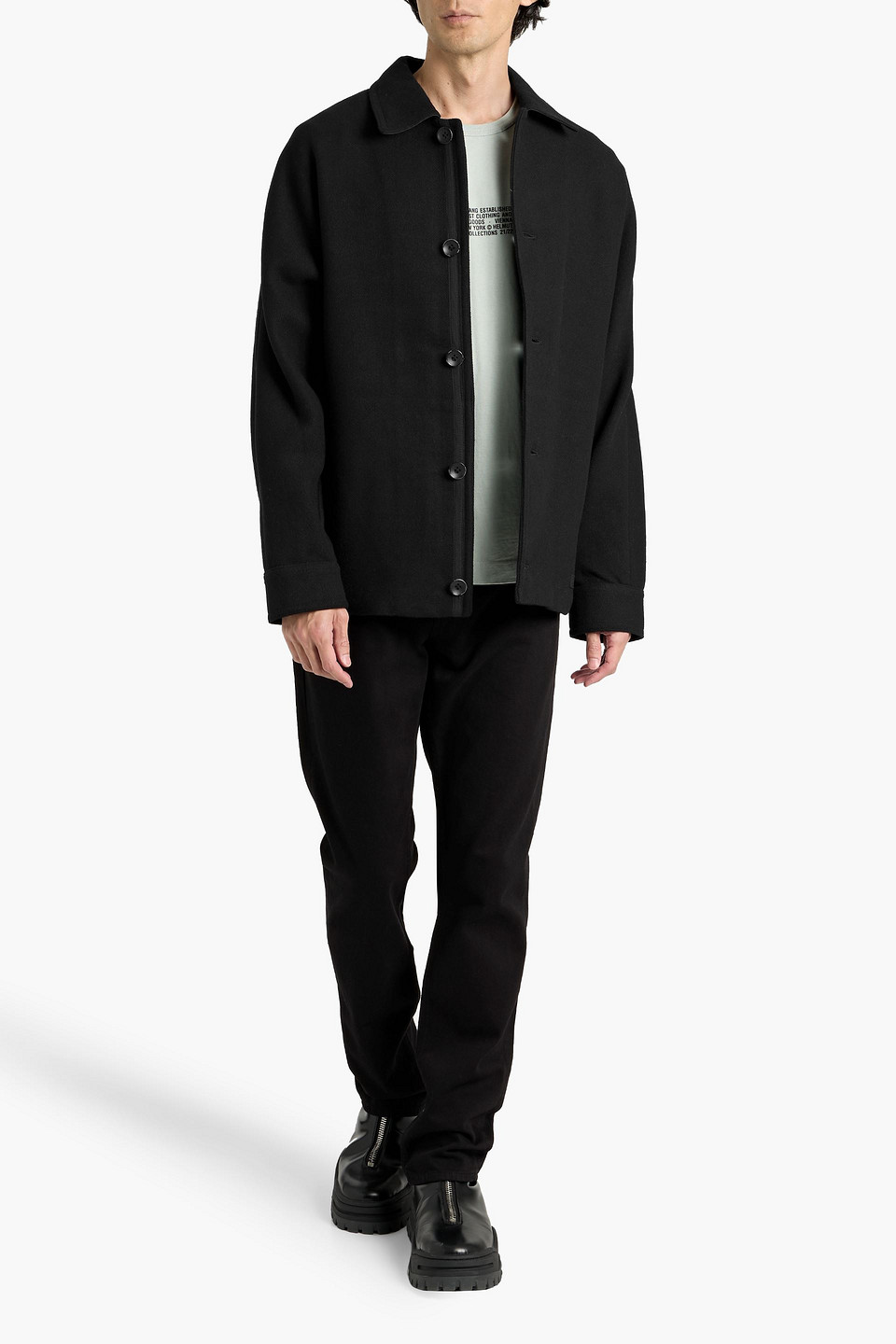 Rag & Bone Henerson Wool-blend Twill Jacket In Black