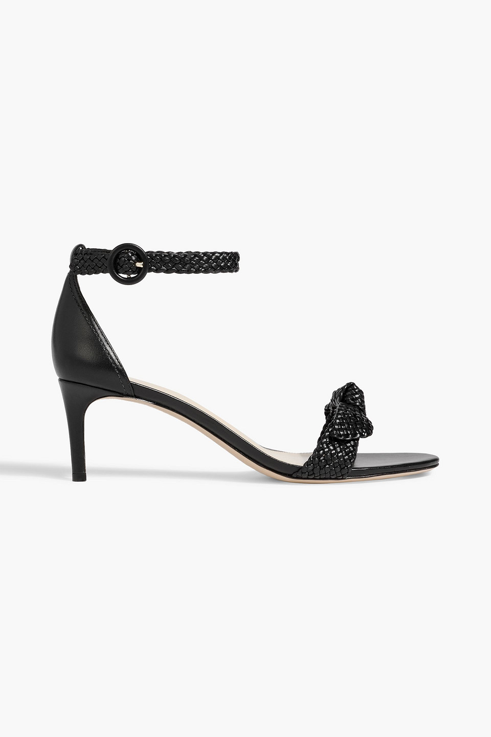 alexandre birman - clarita tresse 60 woven leather sandals - black - eu 35