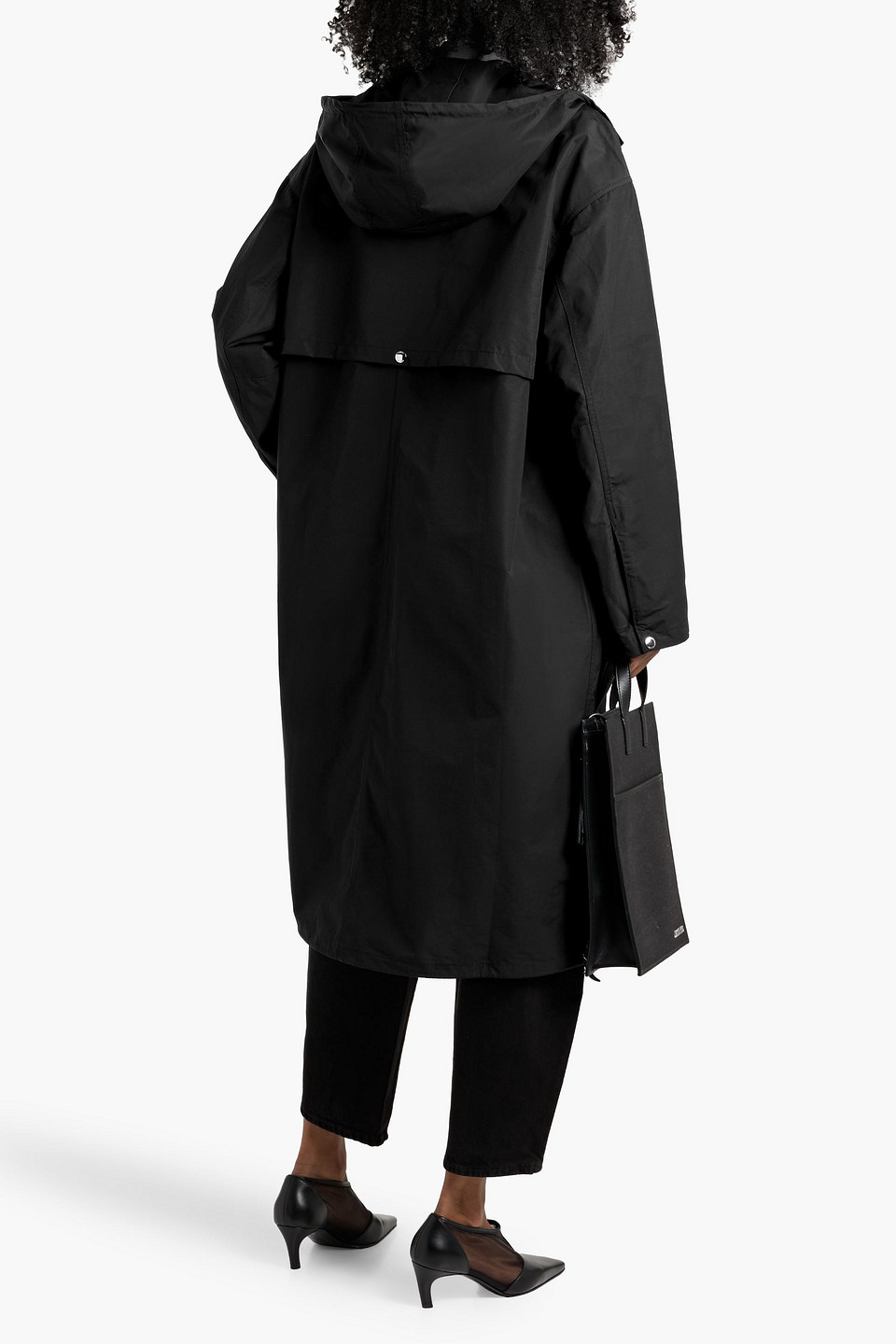 Totême Cotton-blend Hooded Parka In Black