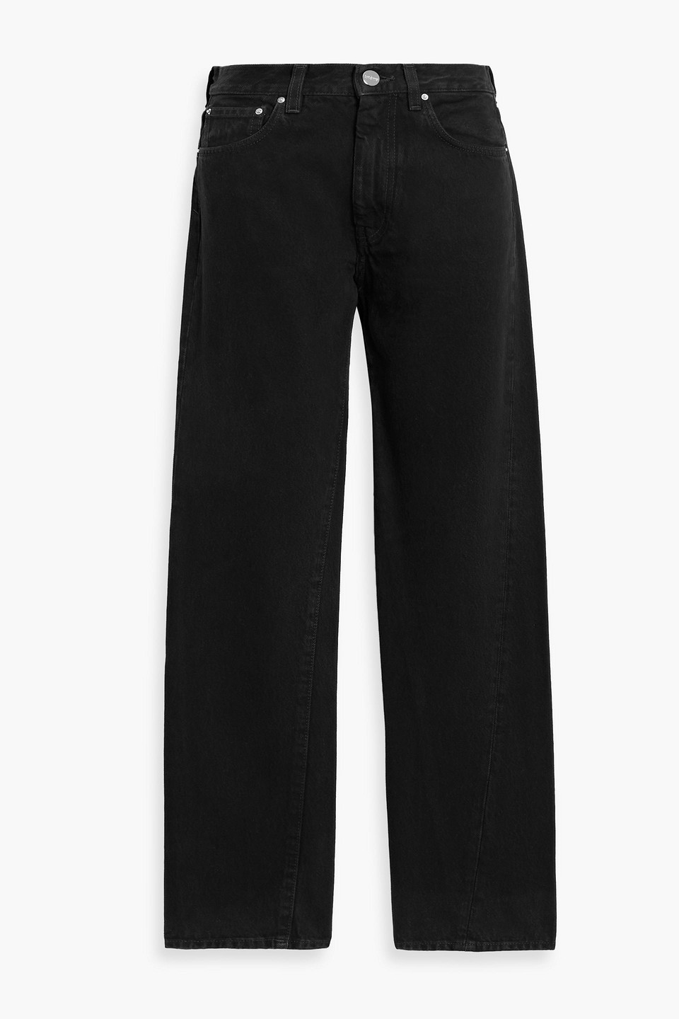 Totême High-rise Straight-leg Jeans In Black