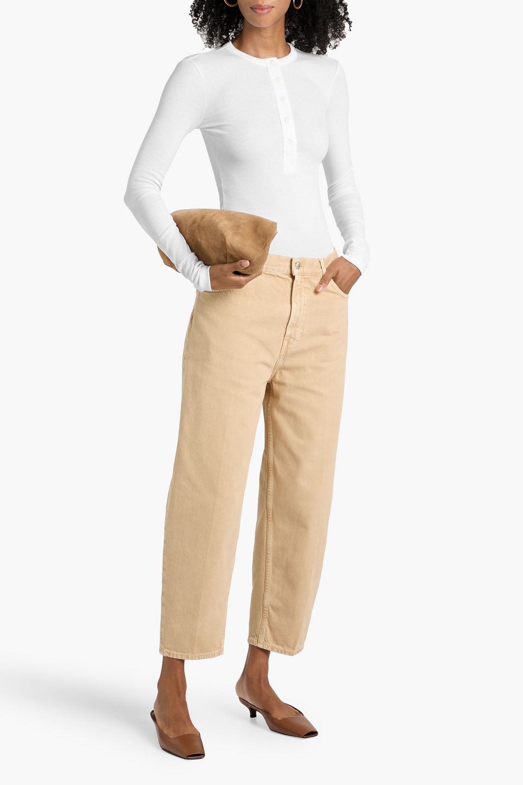 TOTEME Stretch-cotton jersey top