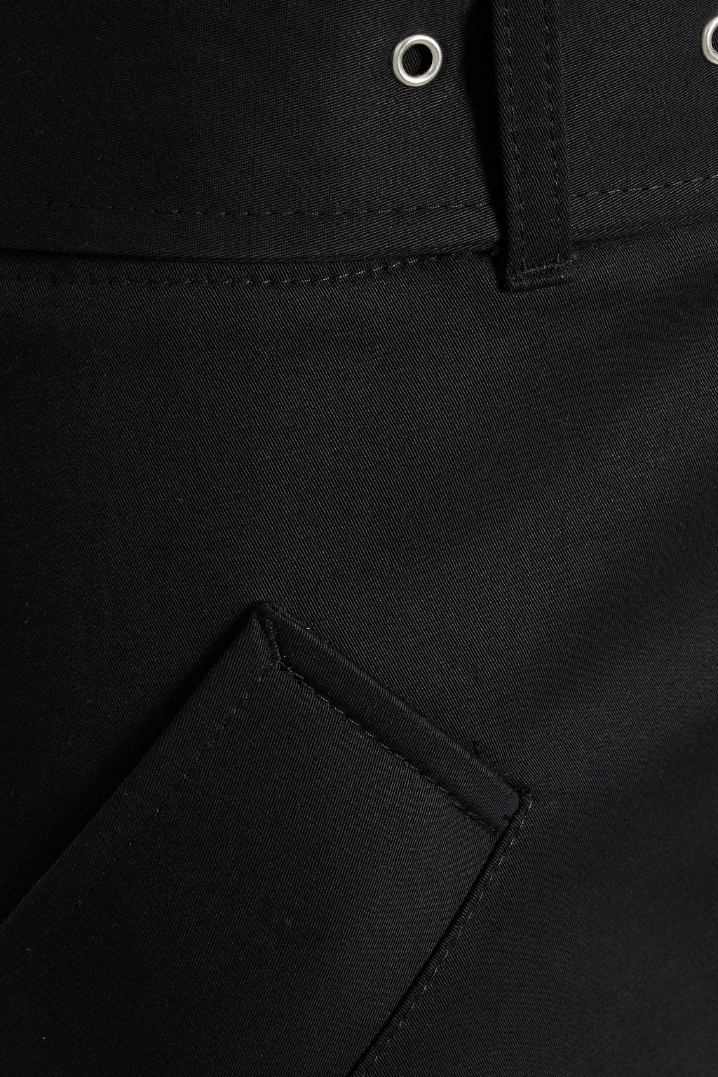 TOTEME Belted cotton-twill mini skirt
