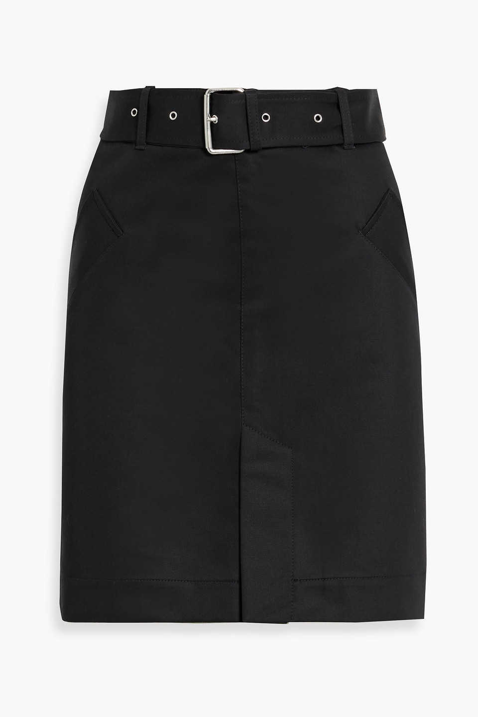 Totême Toteme Trench Belted Organic Cotton Skirt In Black