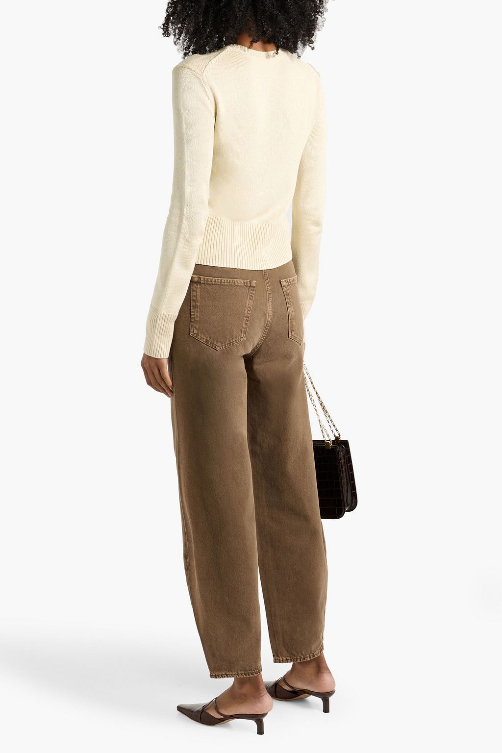 TOTEME High-rise barrel-leg jeans
