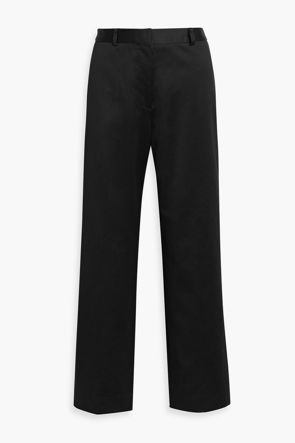 Totême Cotton And Linen-blend Twill Pants In Black