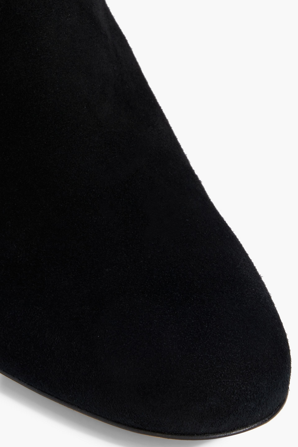 Stuart Weitzman Sofia 50 Suede Ankle Boots In Black