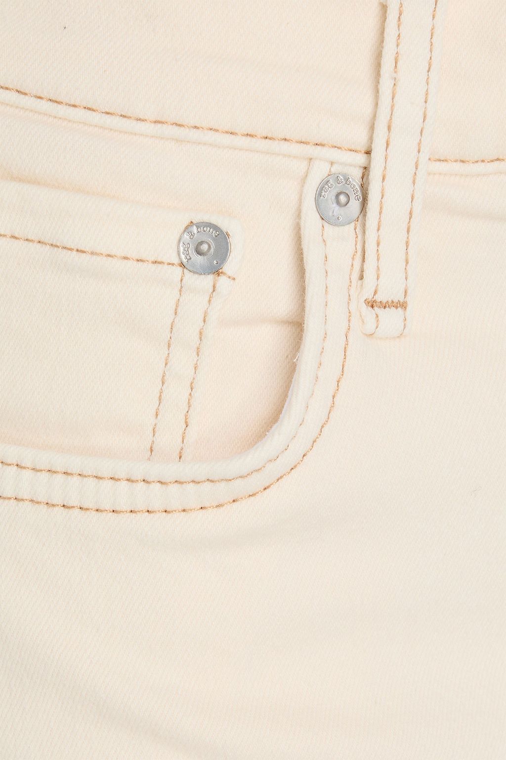 RAG & BONE بنطلون جينز صوفي بأرجل واسعة وبخصر مرتفع