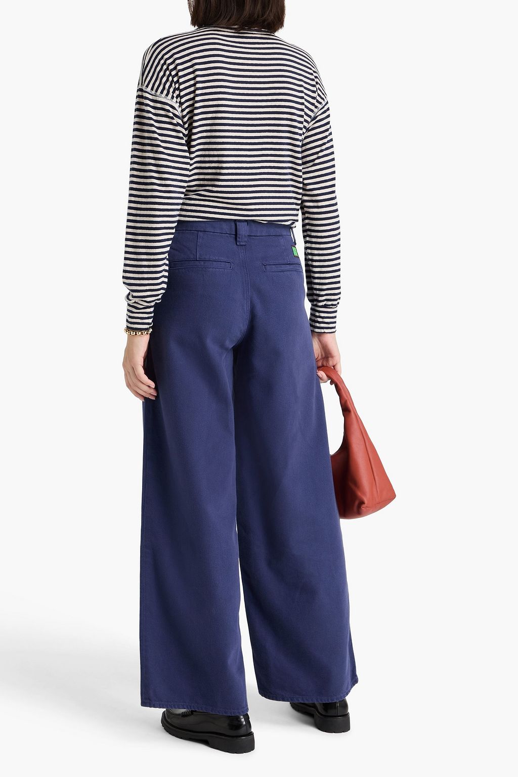 MOTHER Lunch Money cotton and Lyocell-blend twill wide-leg pants