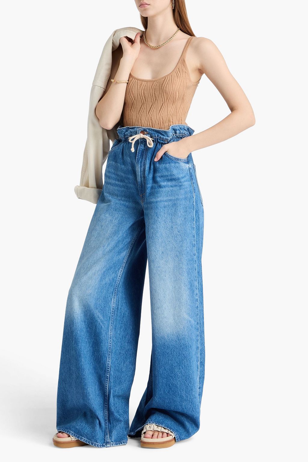 MOTHER Doggie Bag high-rise wide-leg jeans