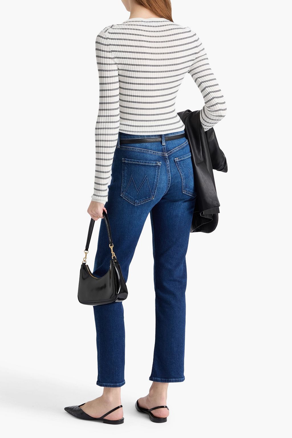 MOTHER Mid-rise straight-leg jeans