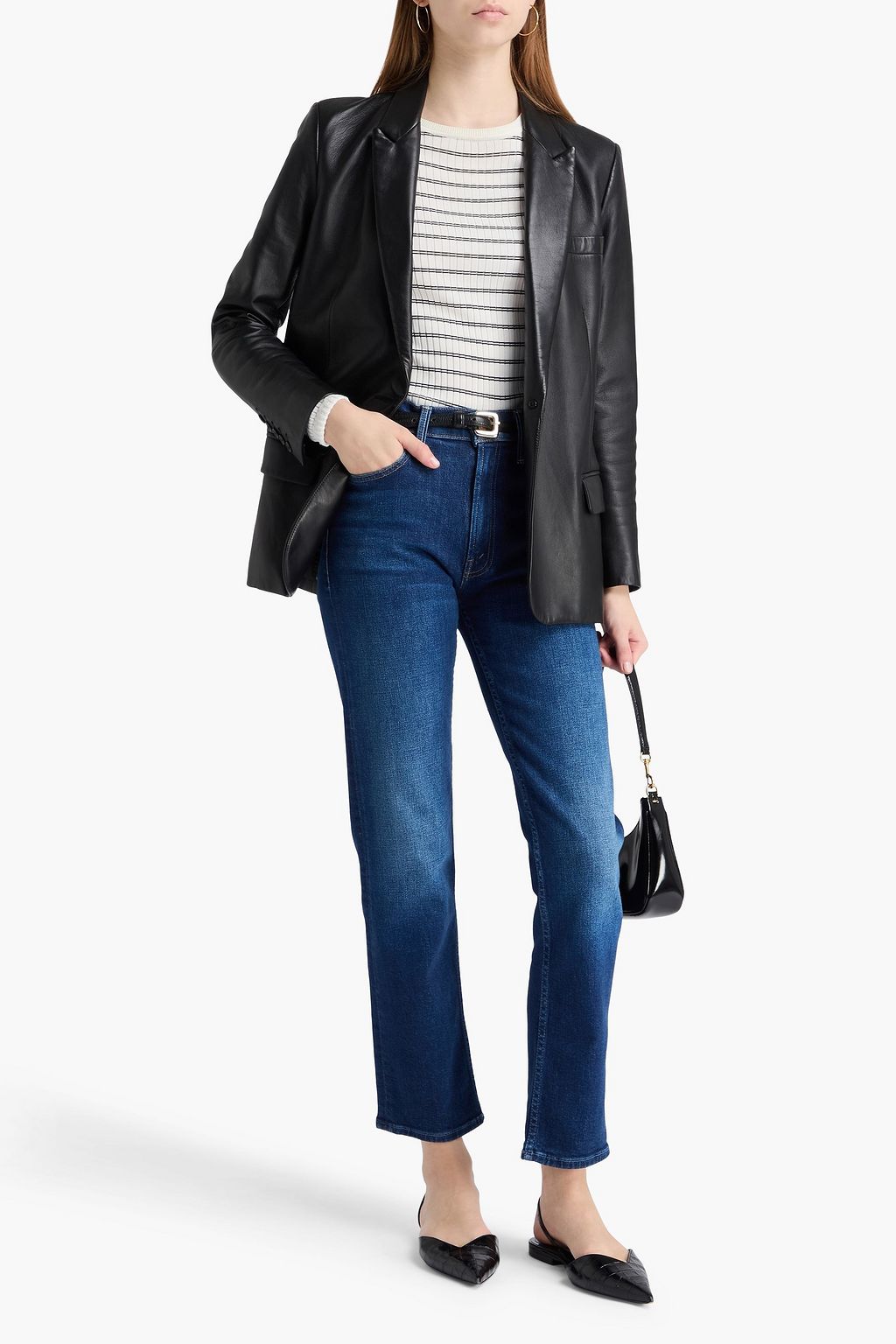 MOTHER Mid-rise straight-leg jeans