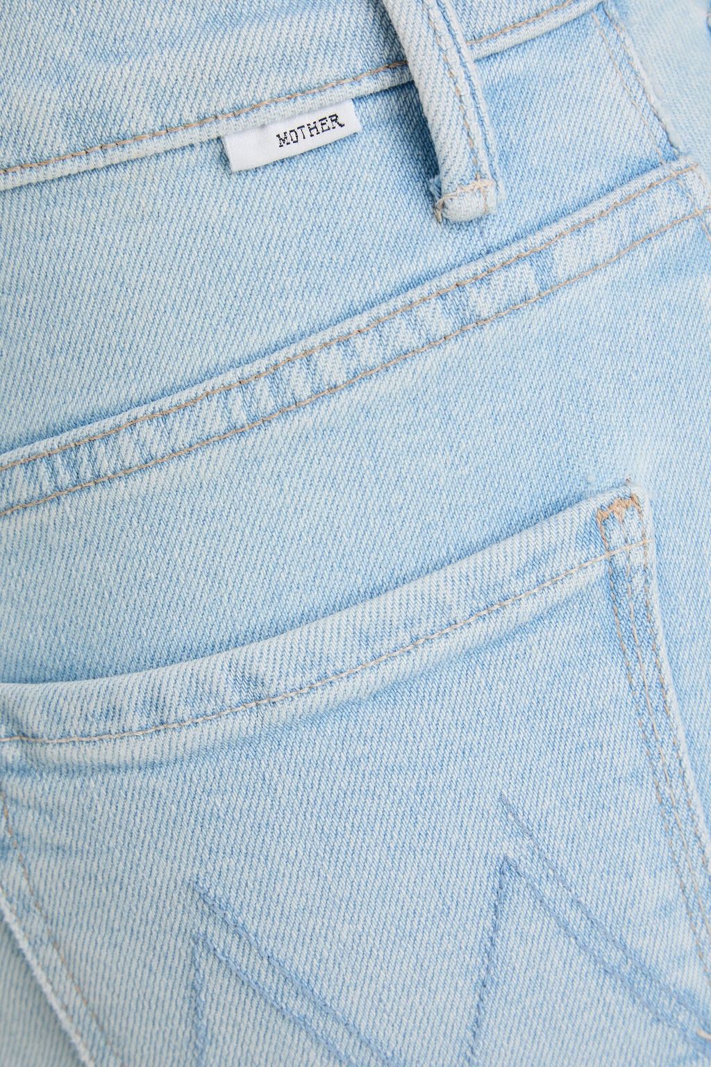 MOTHER Wooner denim midi skirt
