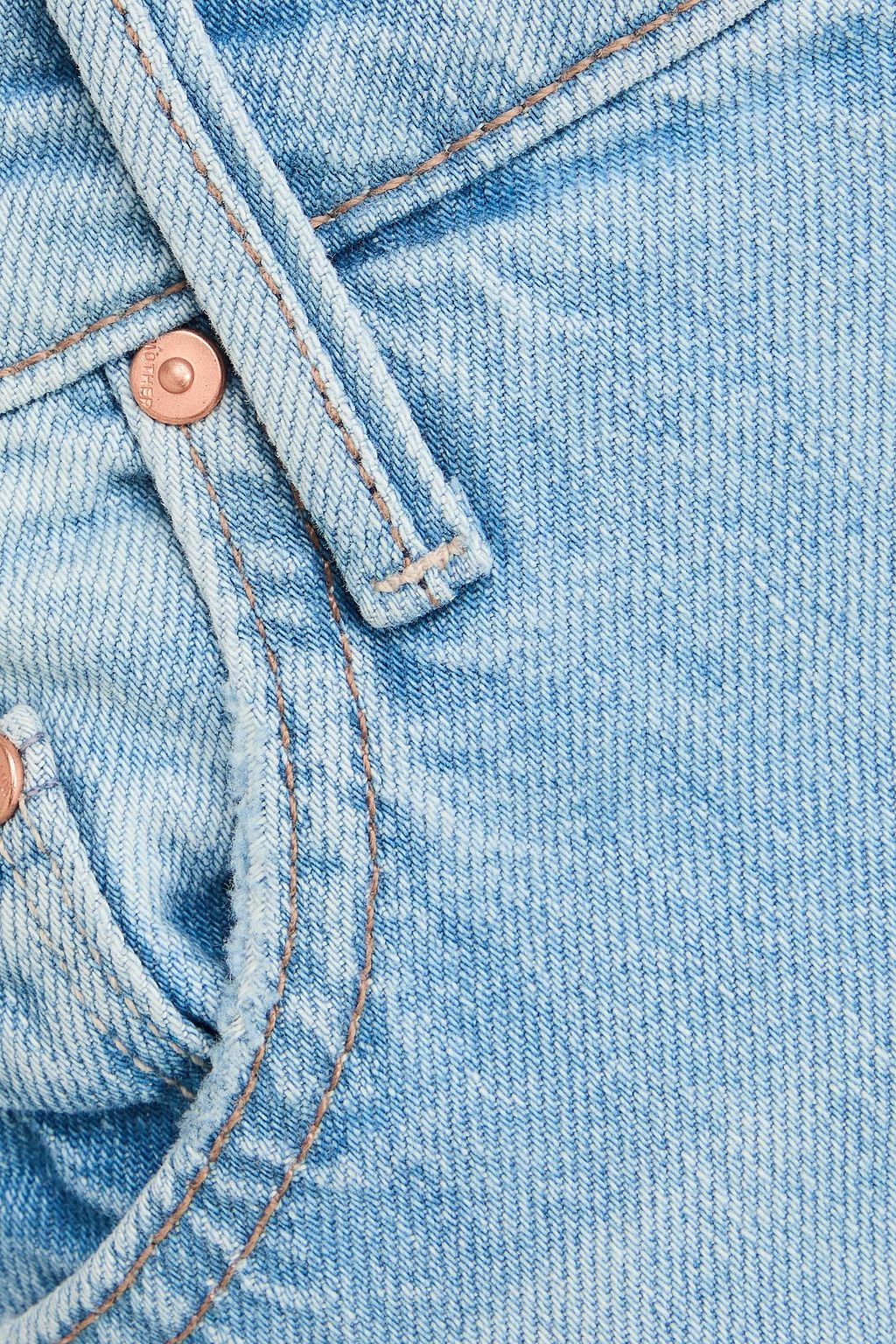 MOTHER Undercover frayed high-rise wide-leg jeans