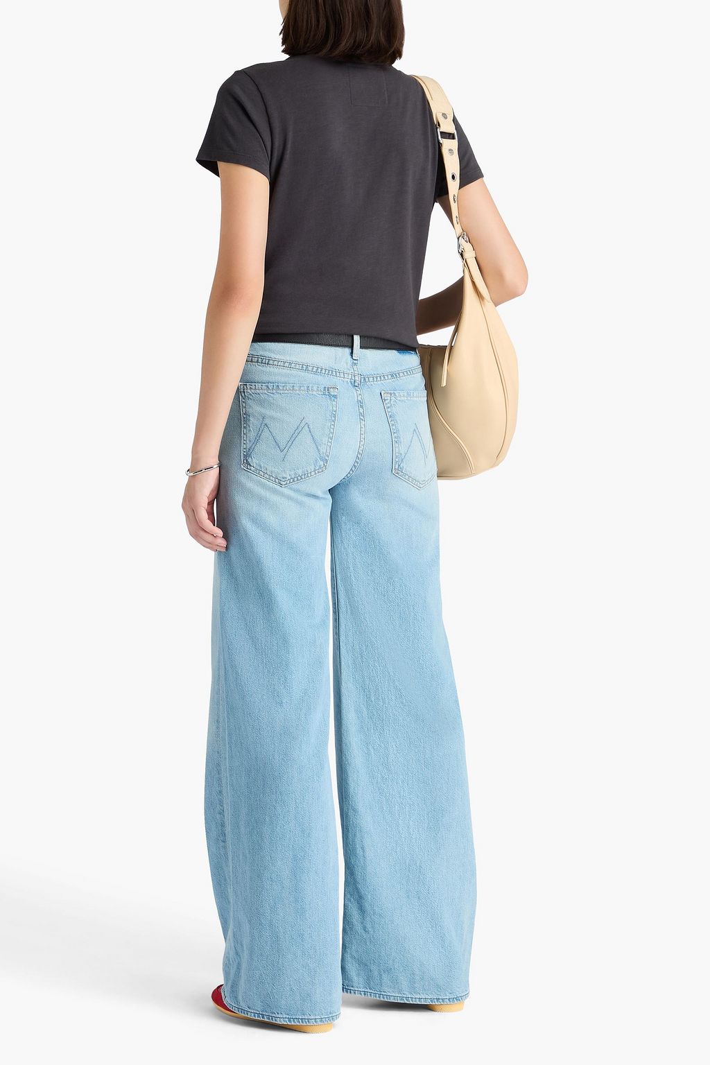 MOTHER Undercover frayed high-rise wide-leg jeans