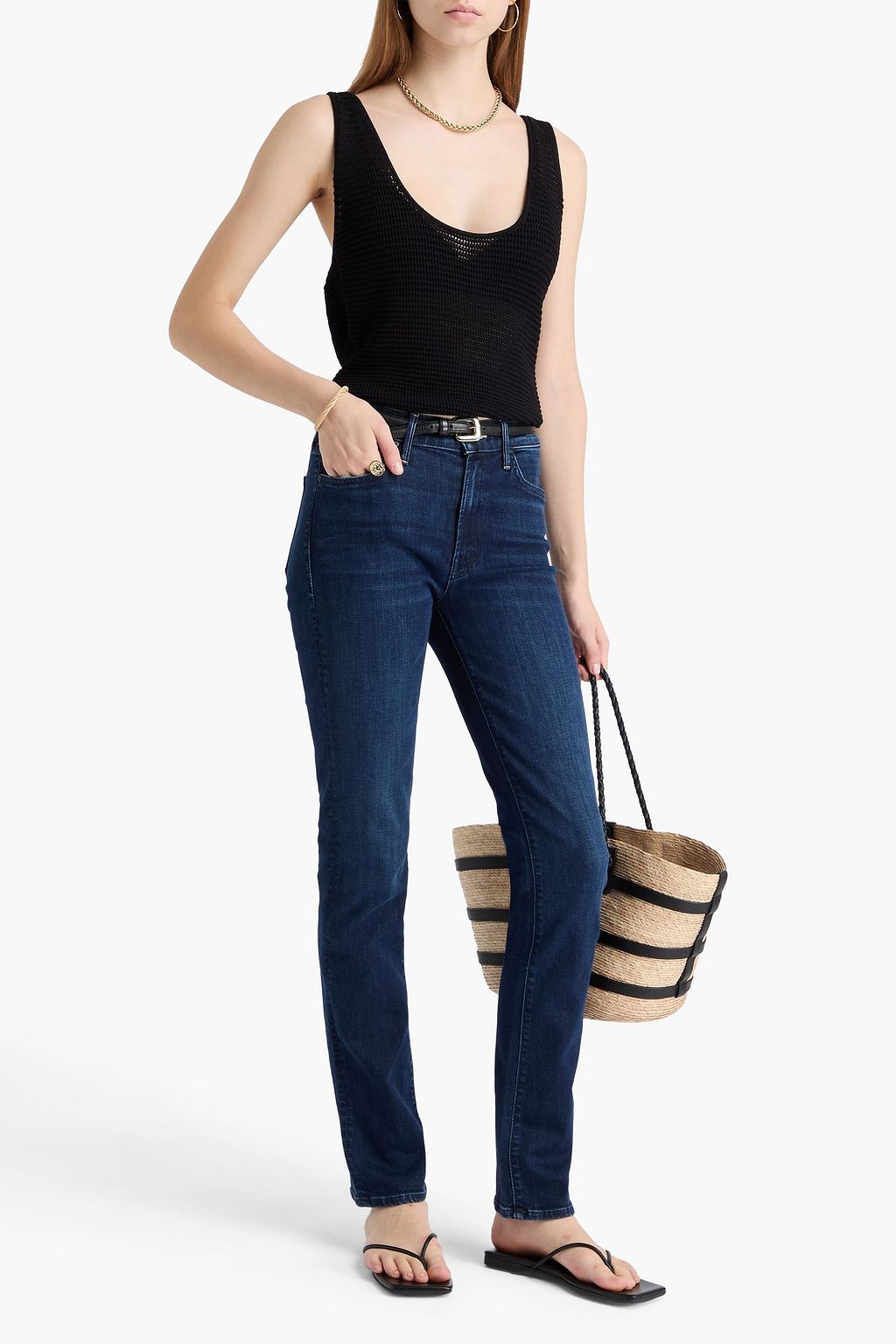 MOTHER Rascal Skimp high-rise straight-leg jeans