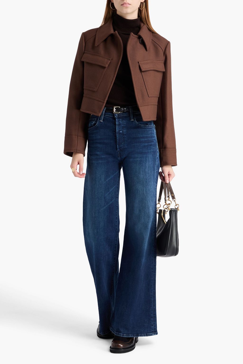 MOTHER Tomcat Roller high-rise wide-leg jeans