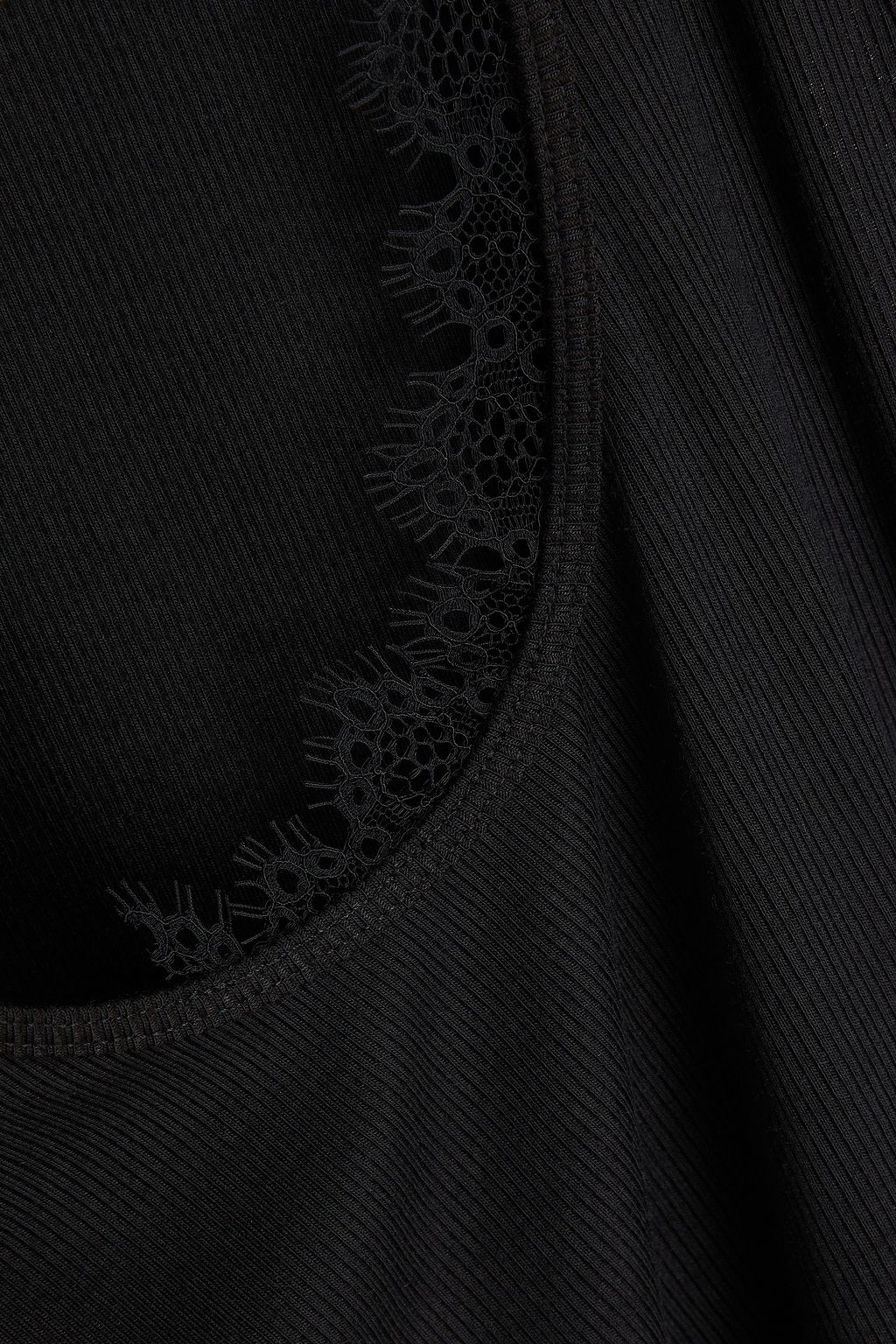 3.1 PHILLIP LIM Lace-trimmed crepe and ribbed jersey midi dress