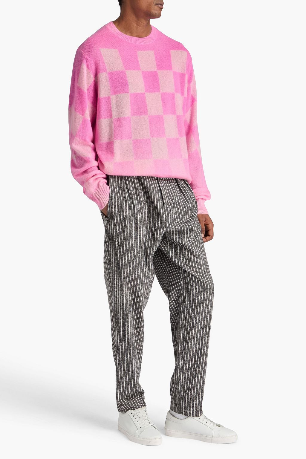 THE ELDER STATESMAN カシミヤ セーター チェック