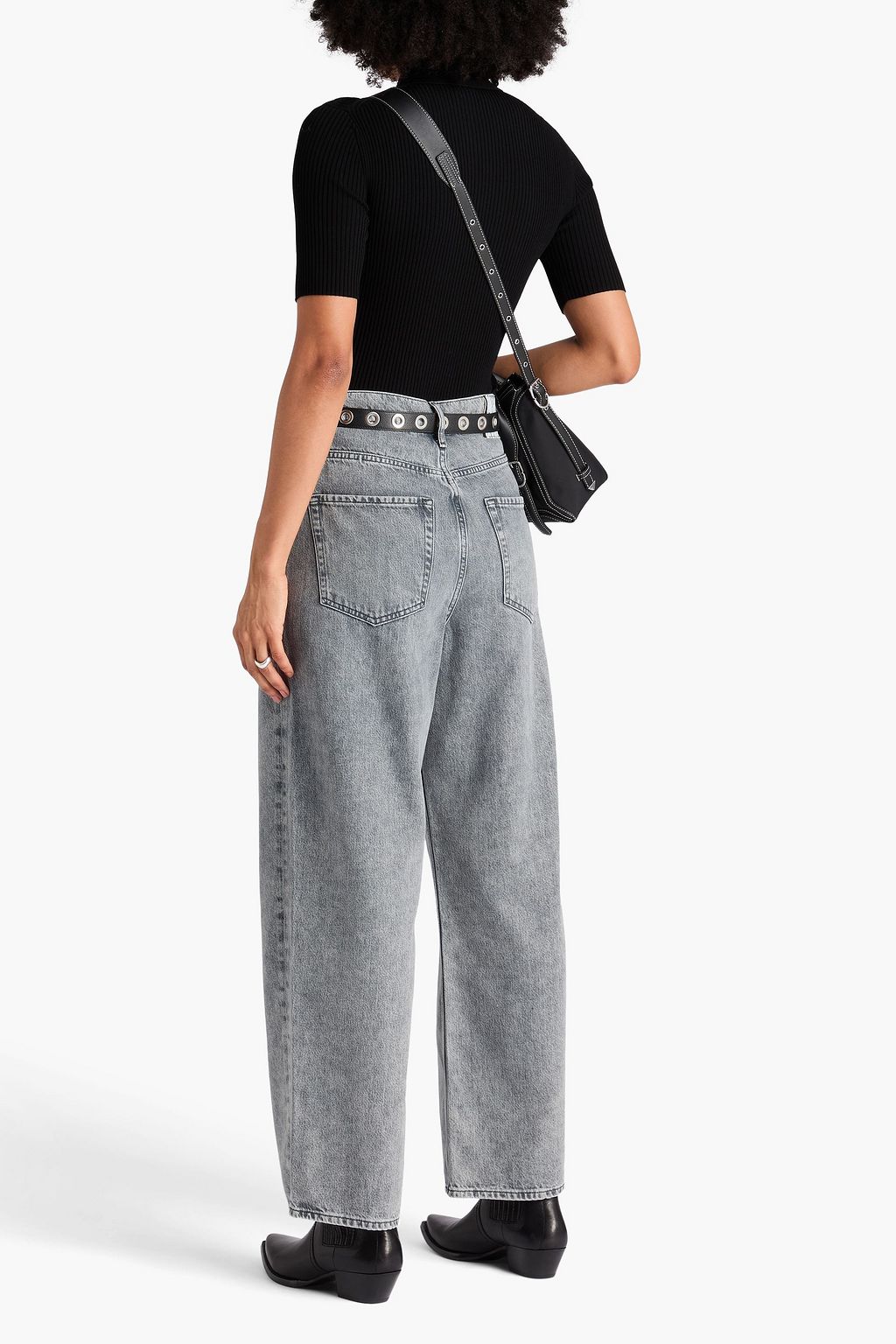 MOTHER Main Course Nerdy high-rise wide-leg jeans