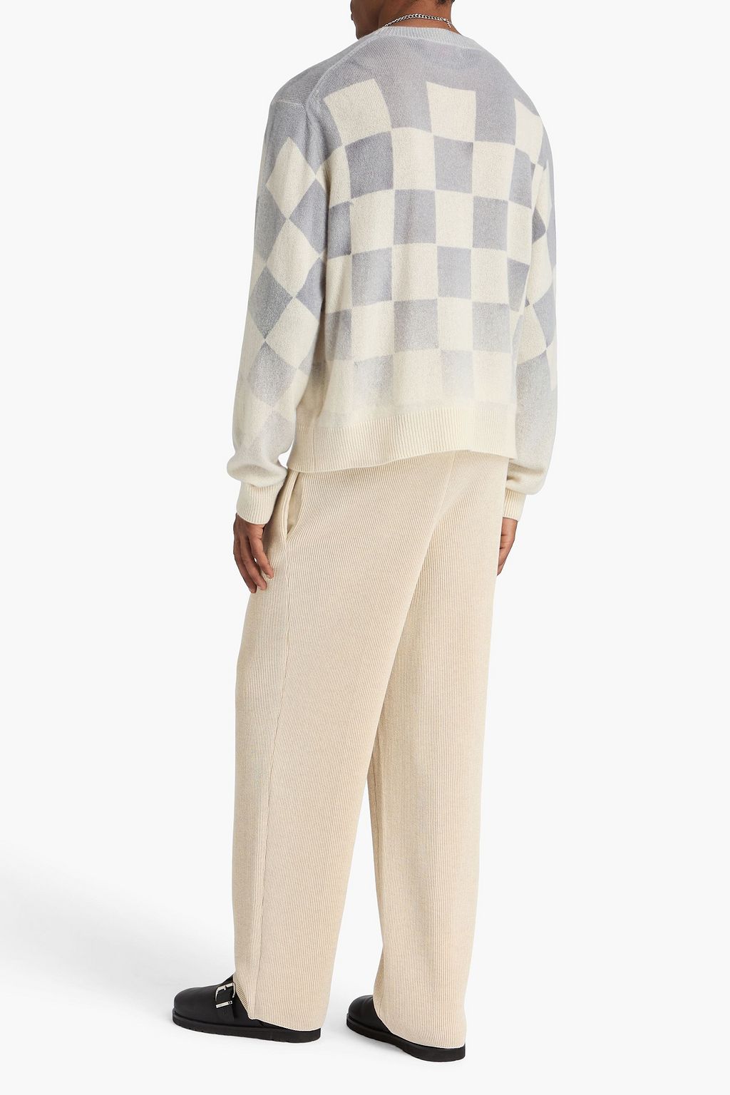 THE ELDER STATESMAN カシミヤ セーター チェック