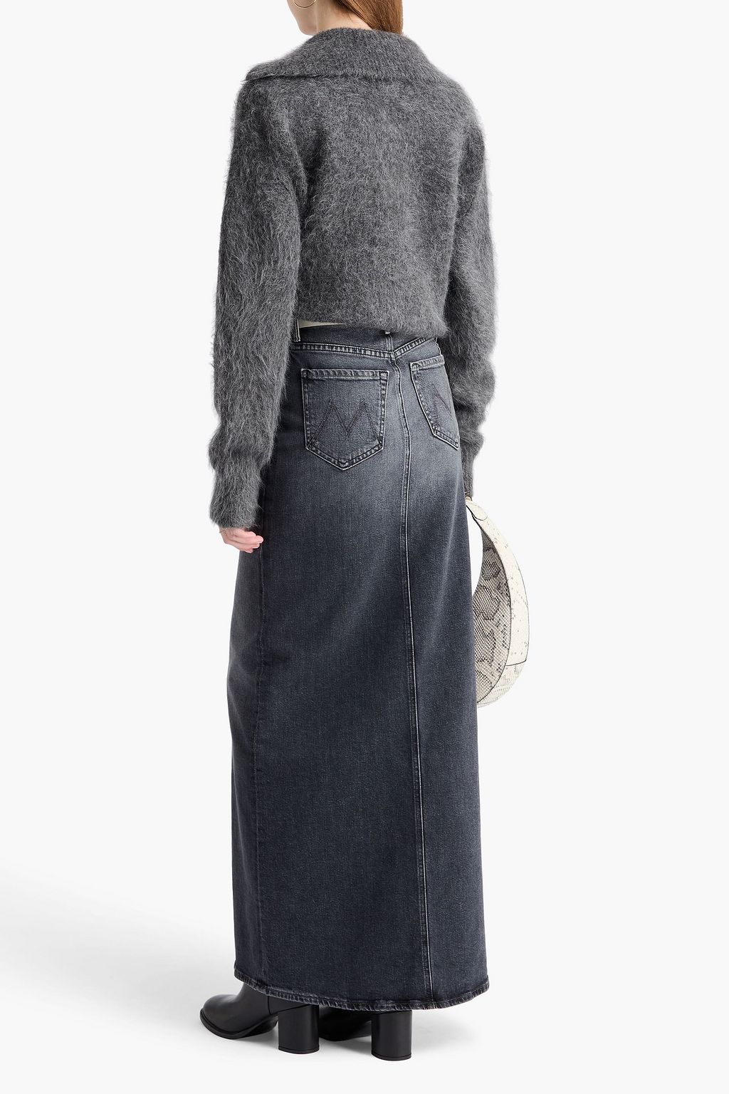MOTHER Bombshell denim maxi skirt