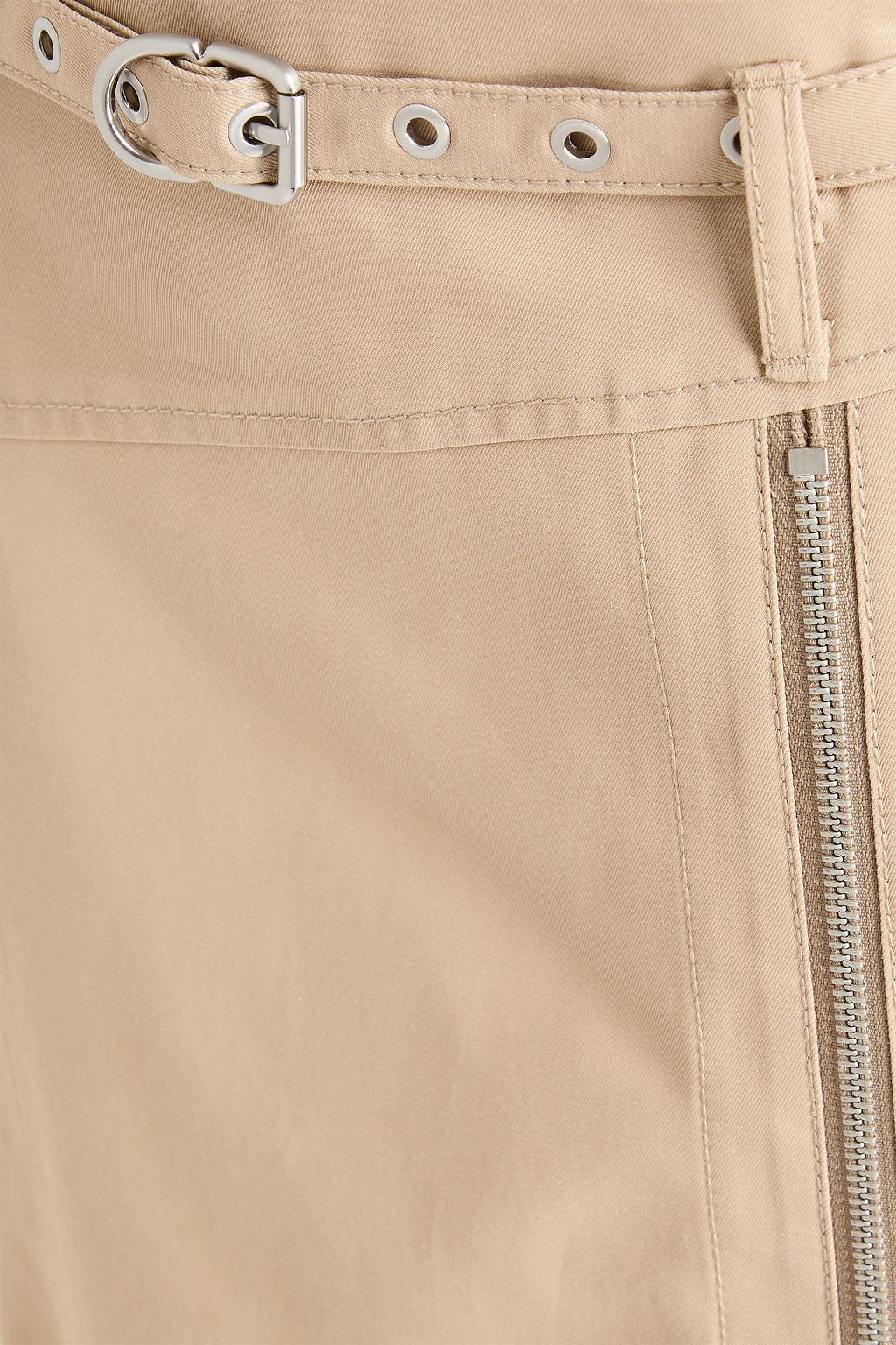 3.1 PHILLIP LIM Zip-detailed cotton-blend twill skirt