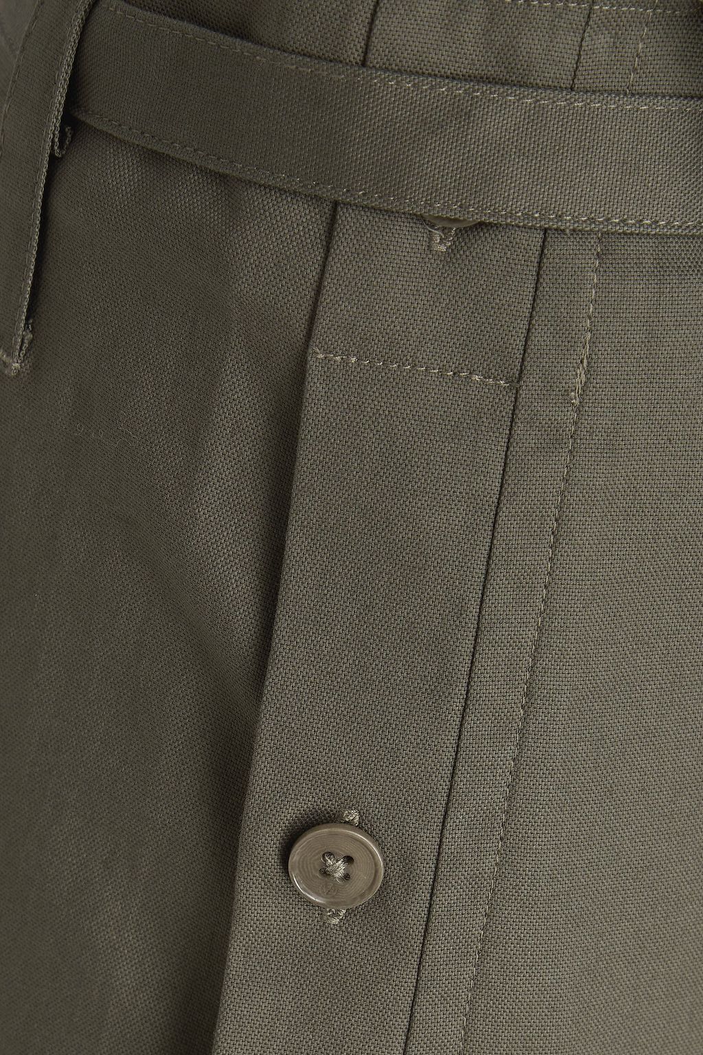 3.1 PHILLIP LIM تنورة متوسطة الطول من الكانفاس المصنوع من مزيج القطن مزودة بحزام