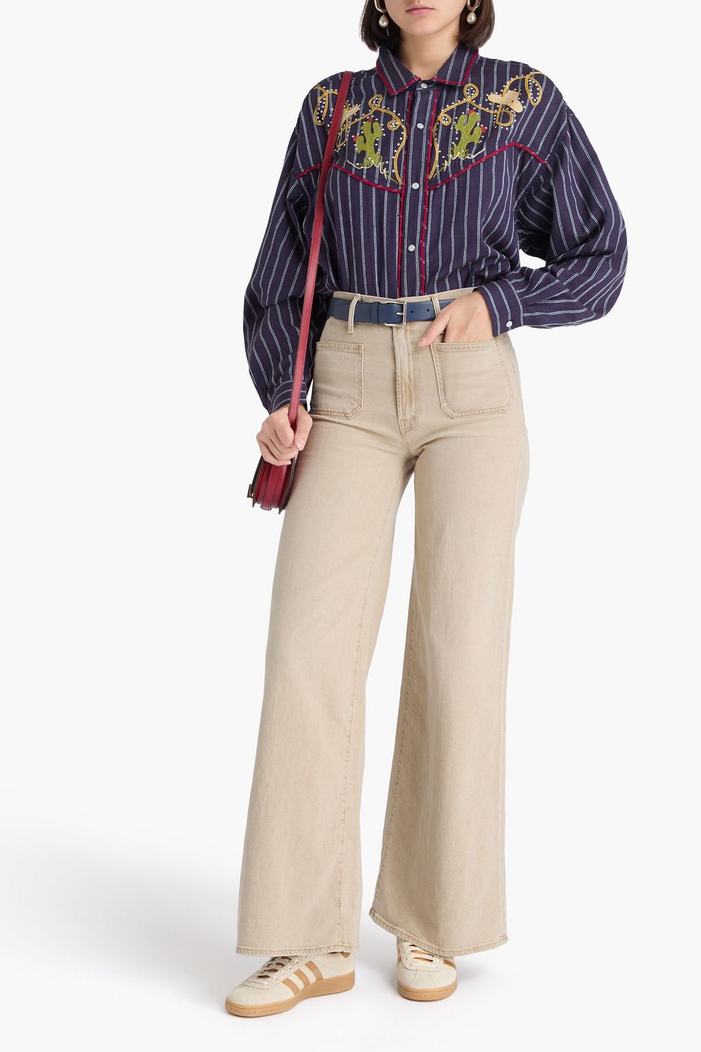 MOTHER Undercover high-rise wide-leg jeans